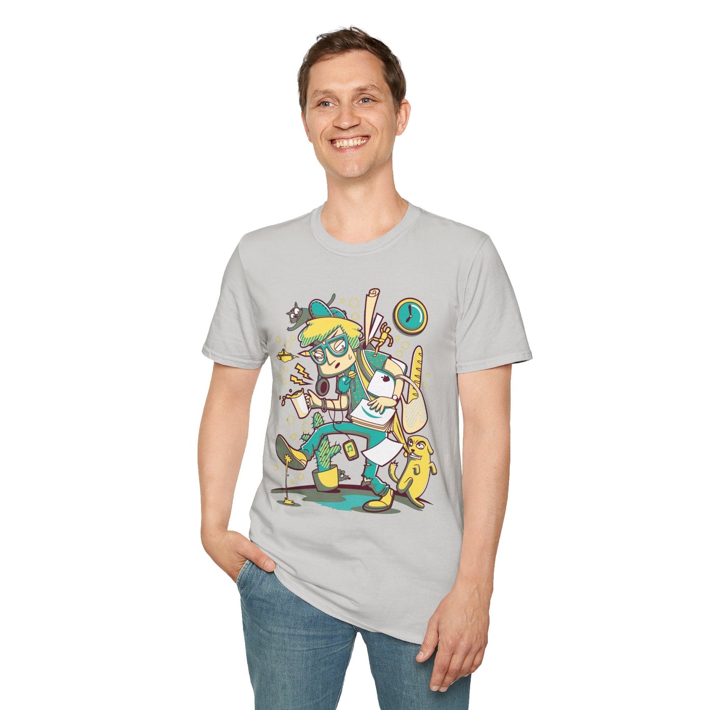 Cartoon T Shirt Animation T Shirt Funny Tee Shirt Unisex Gildan Softstyle 64000 Cotton Tee