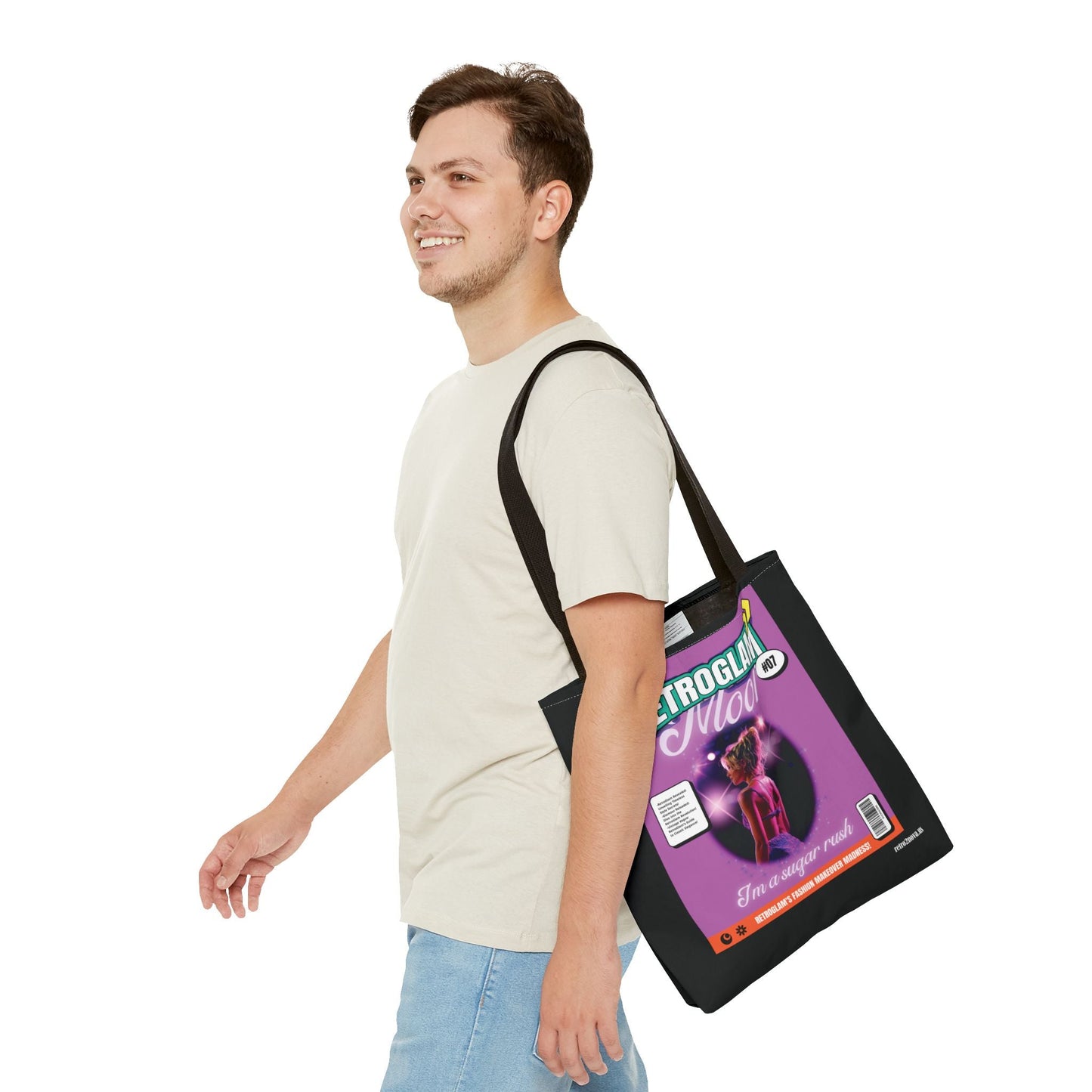 Magazine Cover Canvas Tote Bag For Everyday Use With Retro Style Durable Construction Free Shipping