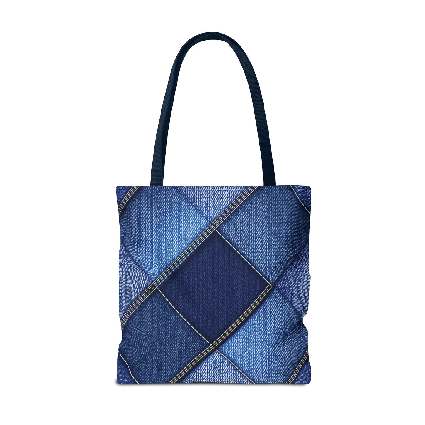 Denim Fabric Imitation Print Unisex Canvas Bag Poly Spun 3 Sizes Tote Bag 105