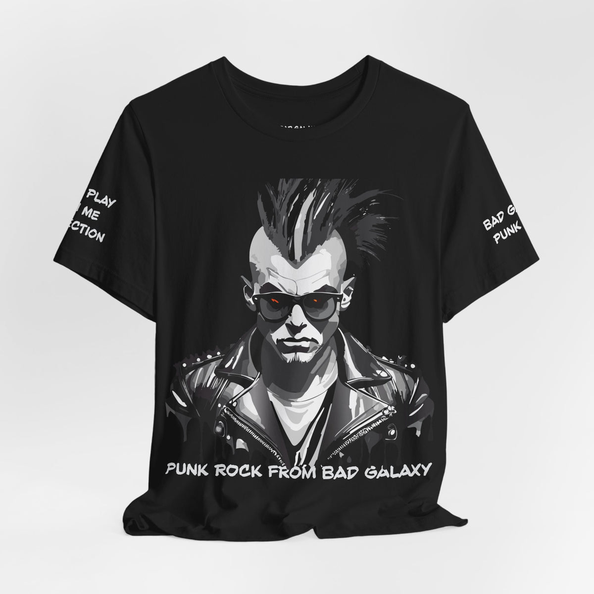 Punk Rock Graphic Unisex Cotton Bella+Canvas Tee with Art Design b33