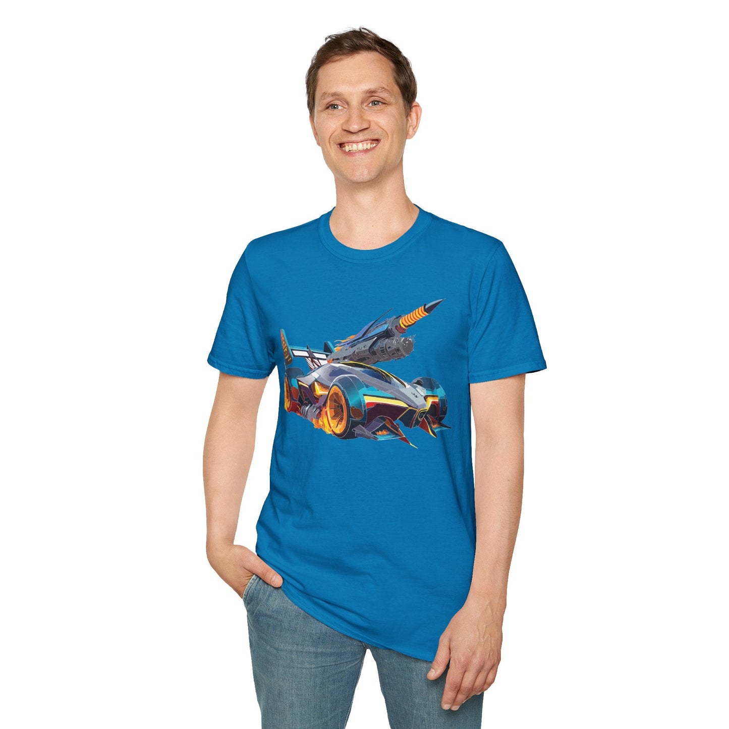 Unisex Car T Shirt Softstyle Cotton Tee With Car Design Hot Wheels Graphic Tee For Men And Women