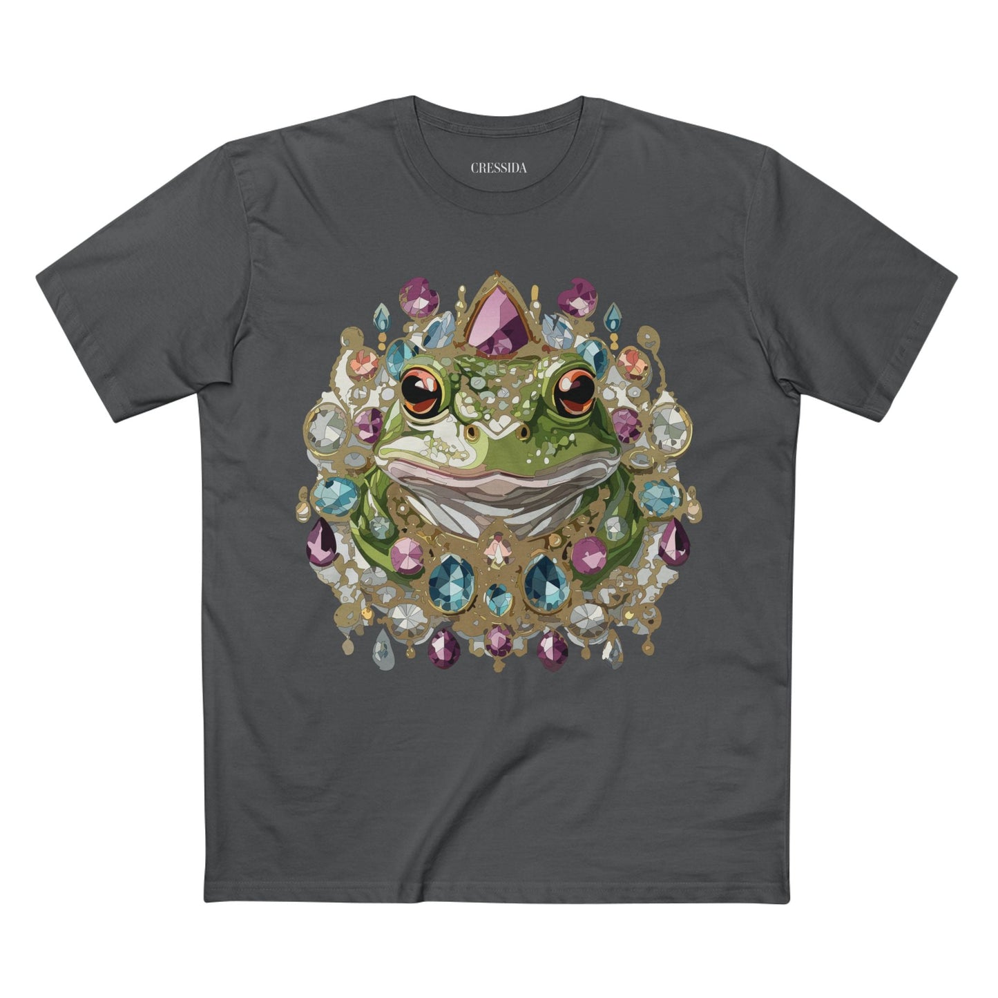 Frog Graphic Unisex 100 Cotton Tee With Unique Animal Golden Medallion Art Design 28