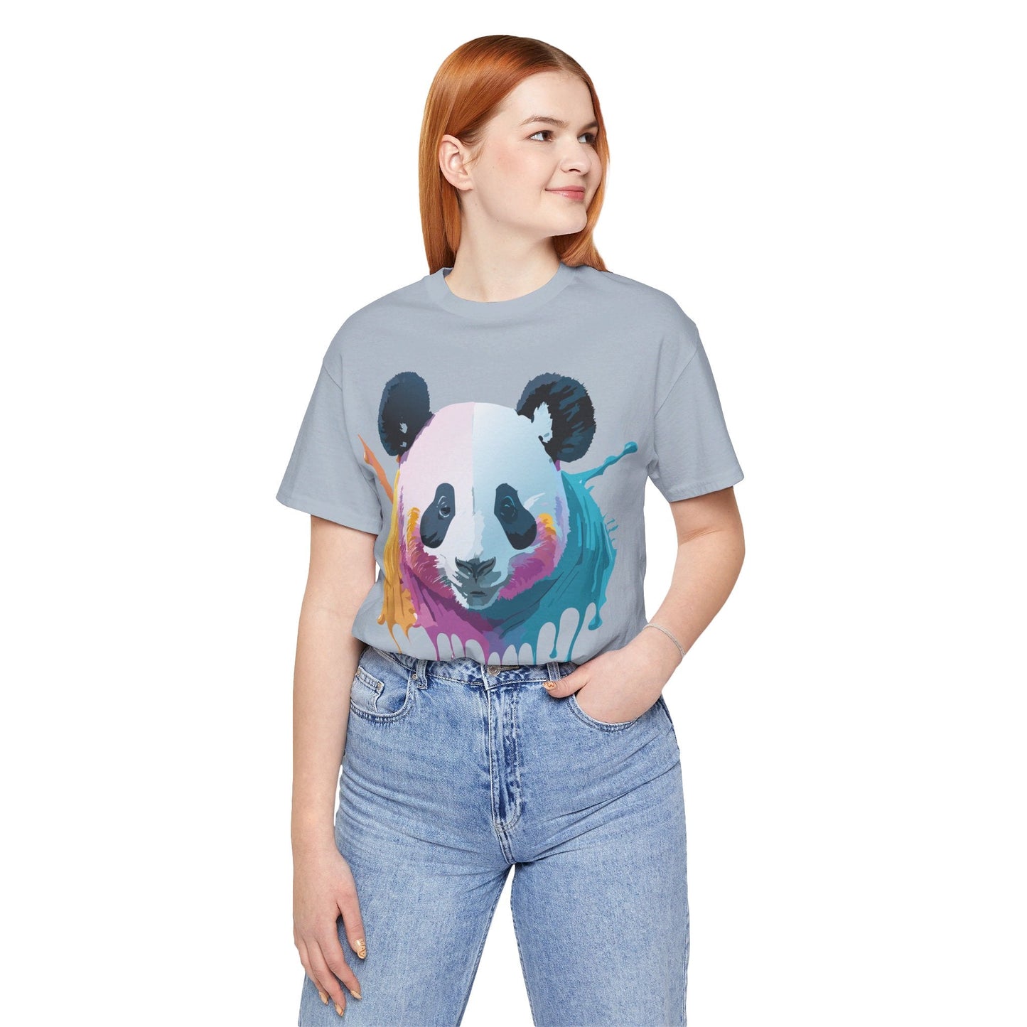 Panda Shirt Unisex Graphic Tee Vintage Inspired Artwork By Adelpha Jersey Short Sleeve