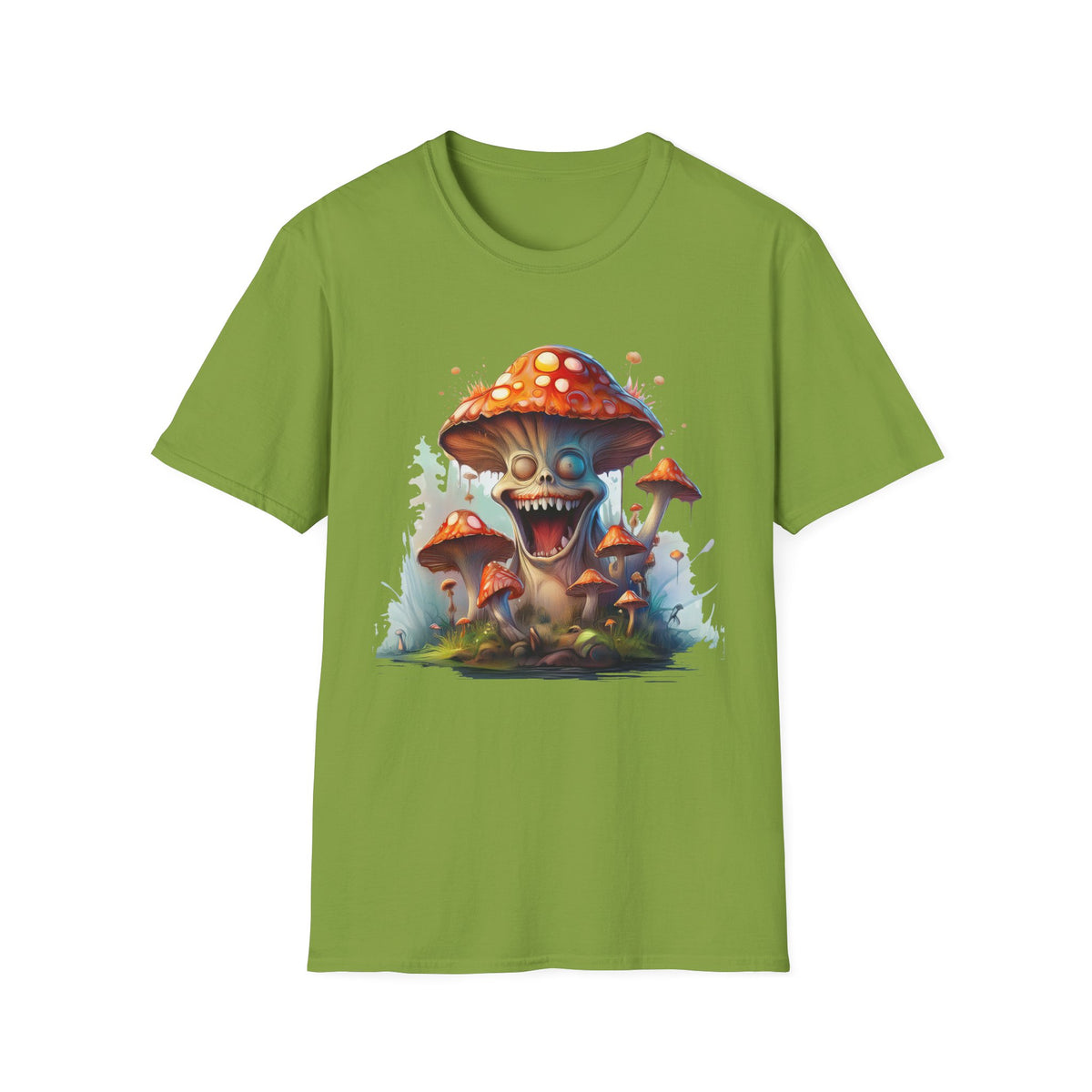 Funny Mashroom Cartoon  Graphic Tee Gildan Unisex 100 Cotton Tee Shirt c21