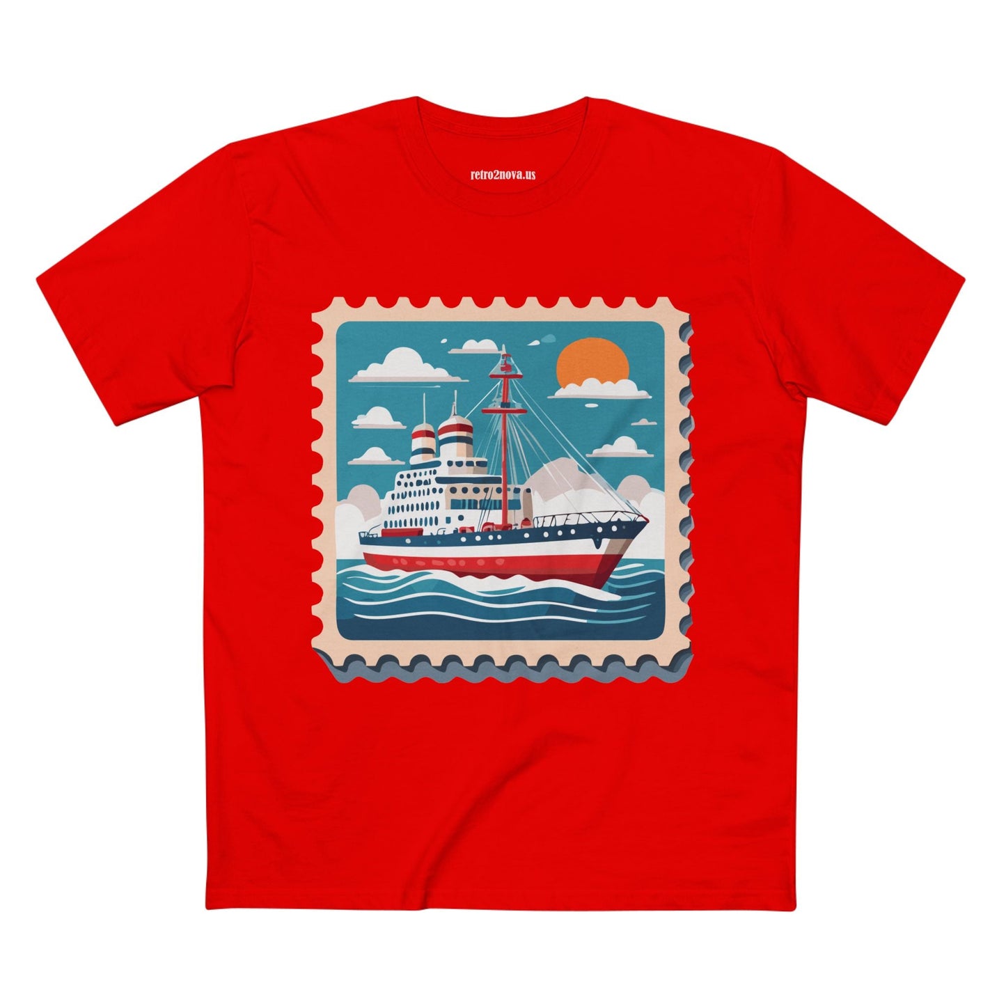 Stamp Shirt Postage Stamp Tee Unisex Premium Cotton Art Design From Retro2Nova Collection PS47