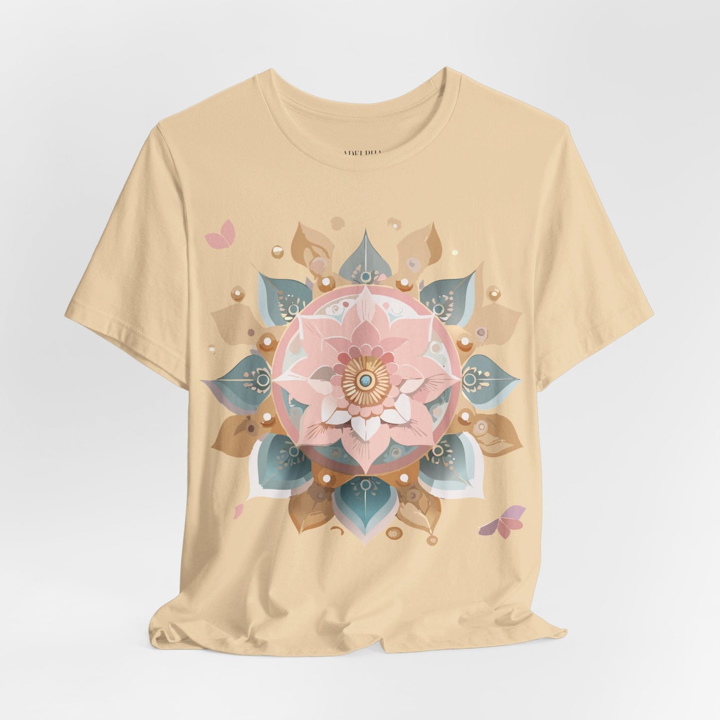 Mandala Shirt Unisex Graphic Tee By Adelpha With Vintage Inspired Artwork Short Sleeve Jersey