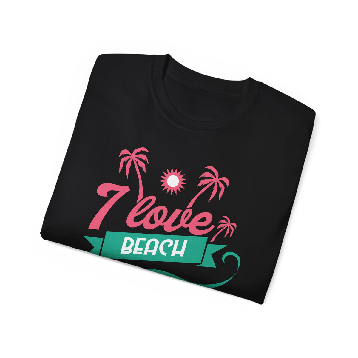 I Love Beach T-Shirt | Palm Trees Sun Waves Graphic Tee