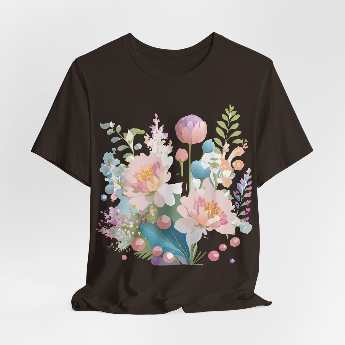 Floral Graphic Tee Shirt - Bella+Canvas Unisex 100 Cotton 24