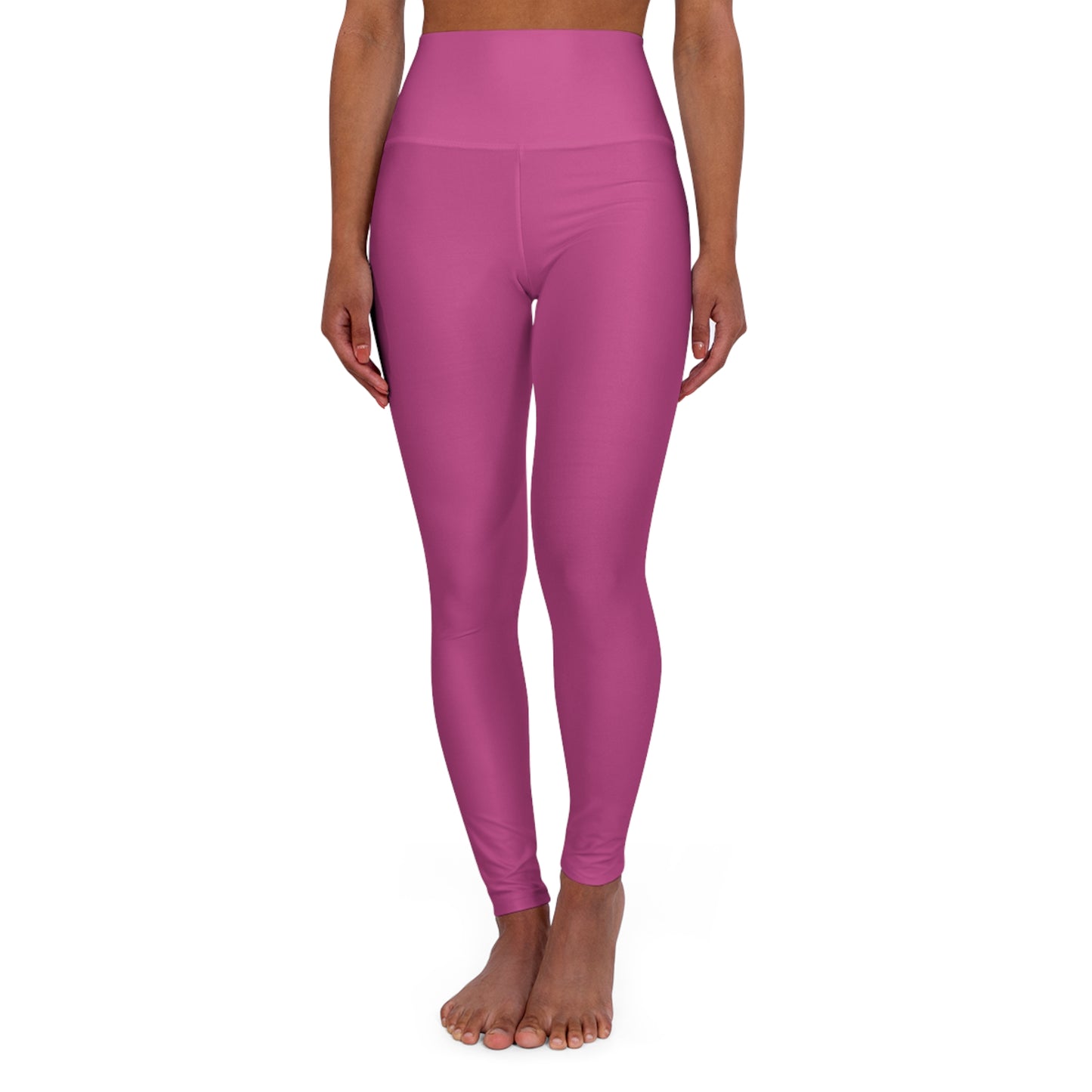 High-Waisted Fuchsia Plum Yoga Leggings Women's Seamless Poly-Span Stretchy Pink Activewear Pants