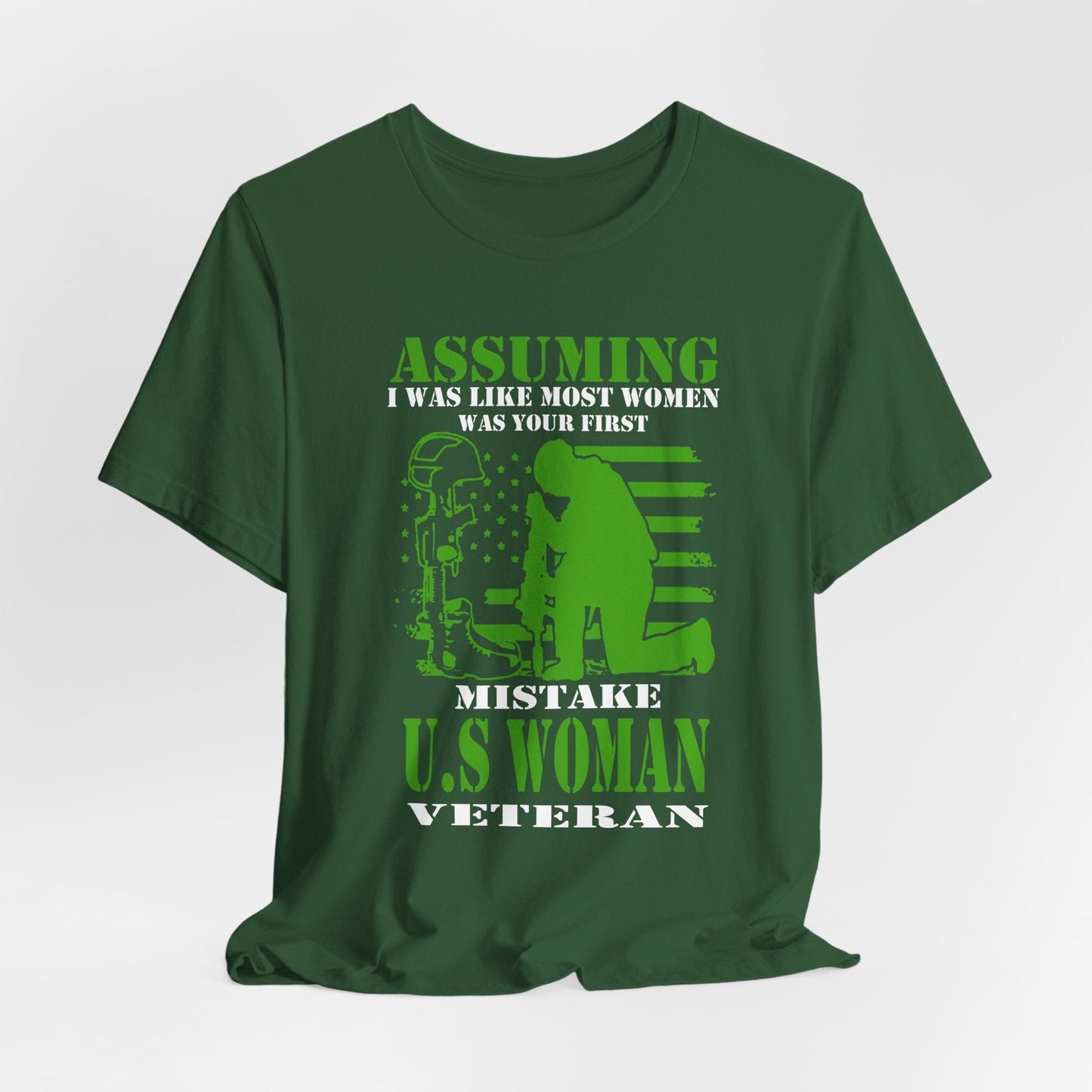Army Veteran Patriotic Graphic Design Unisex Cotton T-Shirt v45