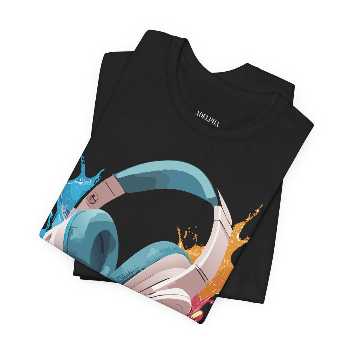 Music Graphic Unisex Cotton Bella+Canvas Tee with Art Design m90
