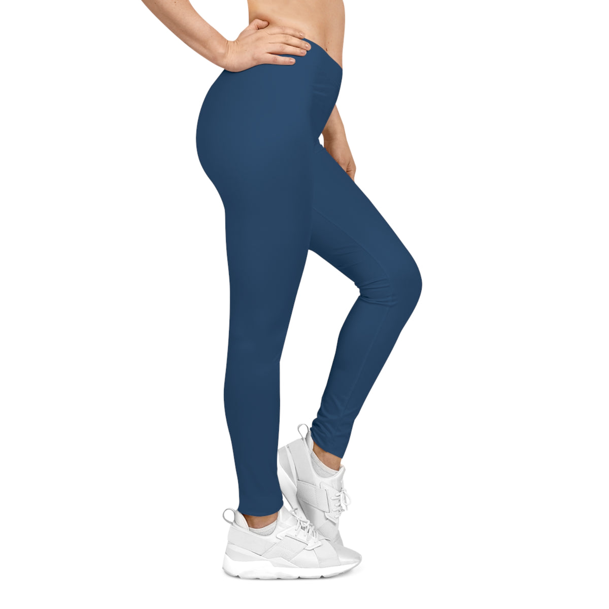 Yale Blue Color Women's Poly-Span Casual Leggings XS-2XL