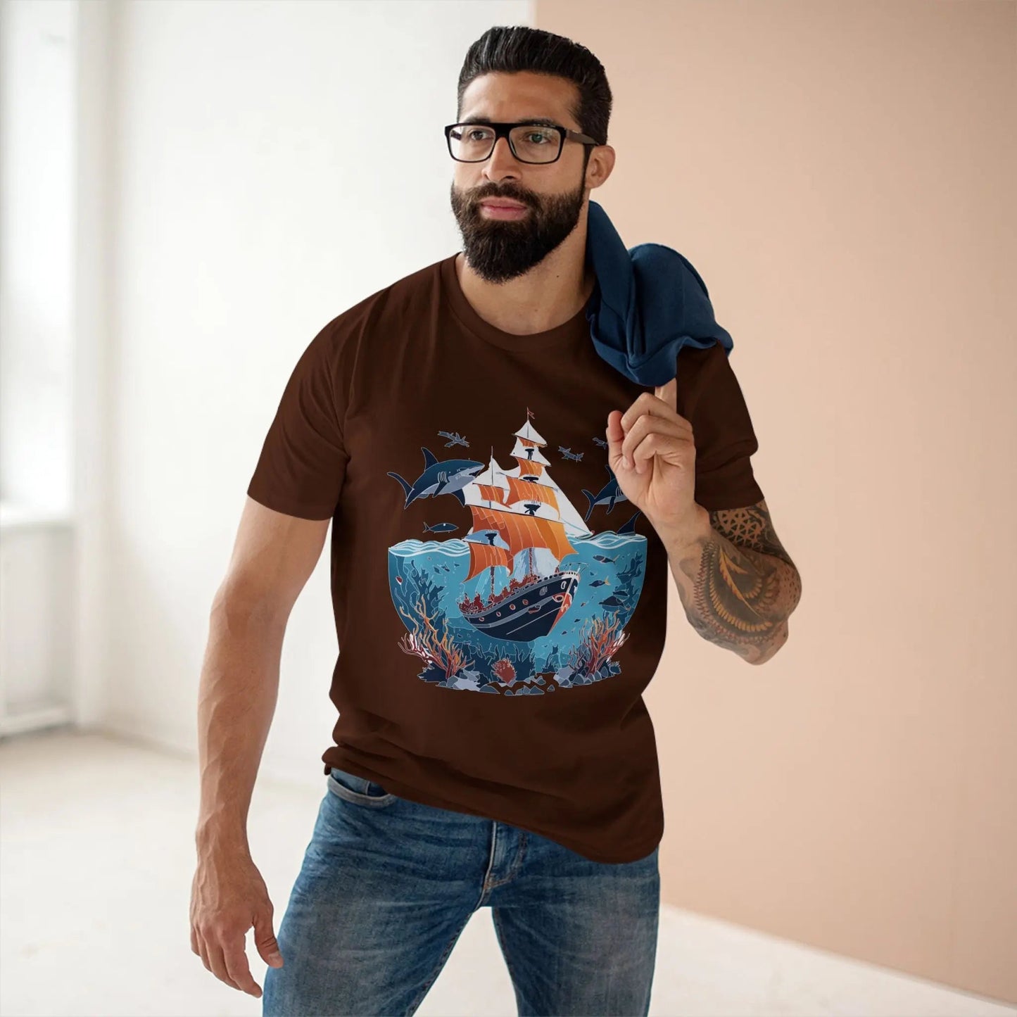 Ocean Coast Graphic Unisex 100 Cotton Staple Tee 22