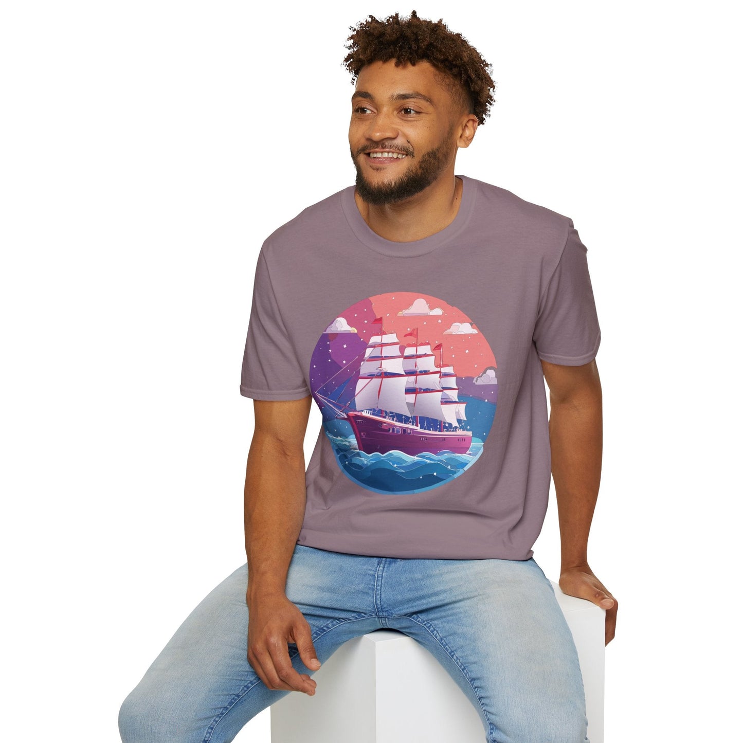 Unisex Gildan Softstyle 64000 T Shirt Ship Frigate Vessel Tee For Maritime Enthusiasts
