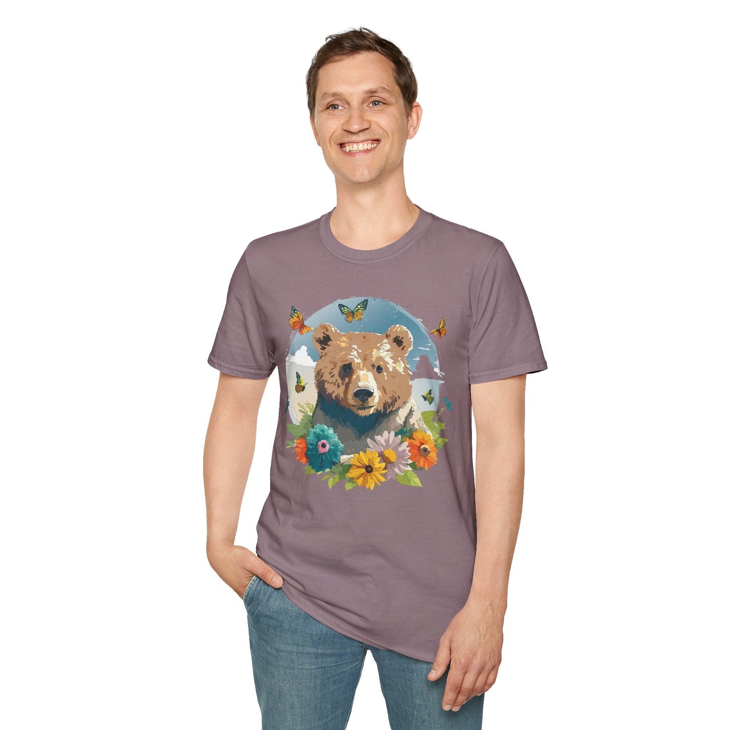 Bear T Shirt Unisex Teddy Bear Tee Softstyle 64000 Ring Spun Cotton Tee Lightweight Breathable