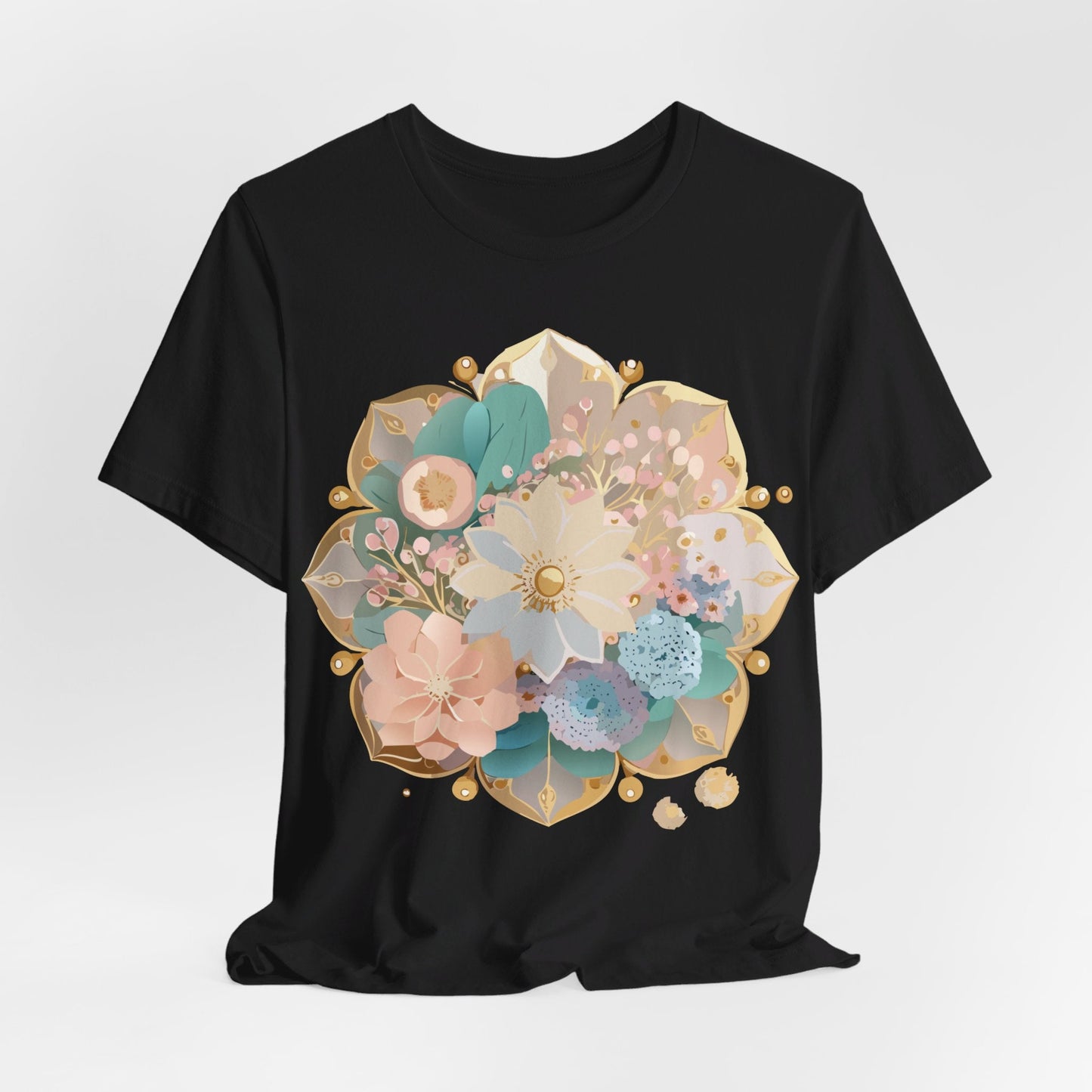 Mandala Graphic Unisex 100 Cotton Vintage Floral Artwork Tee 14
