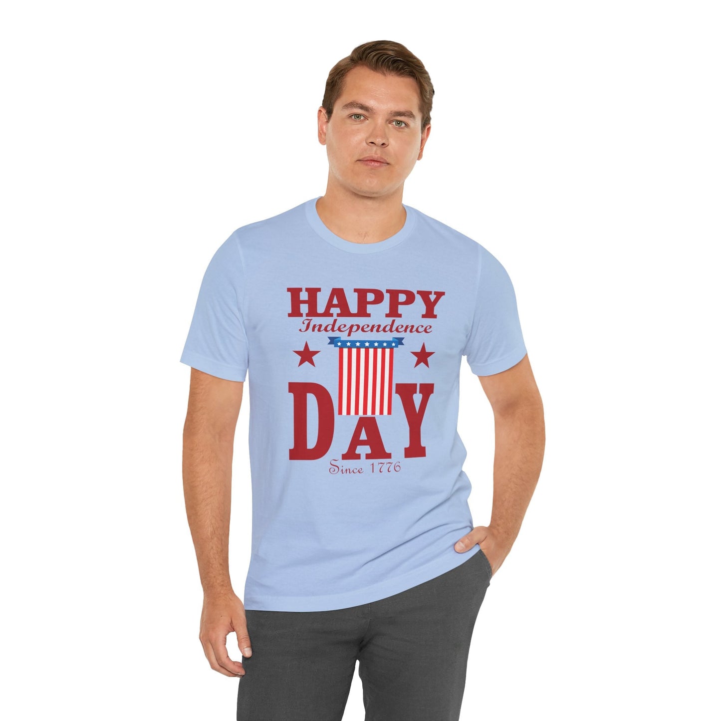 Happy Independence Day Graphic Unisex Cotton T-Shirt 018
