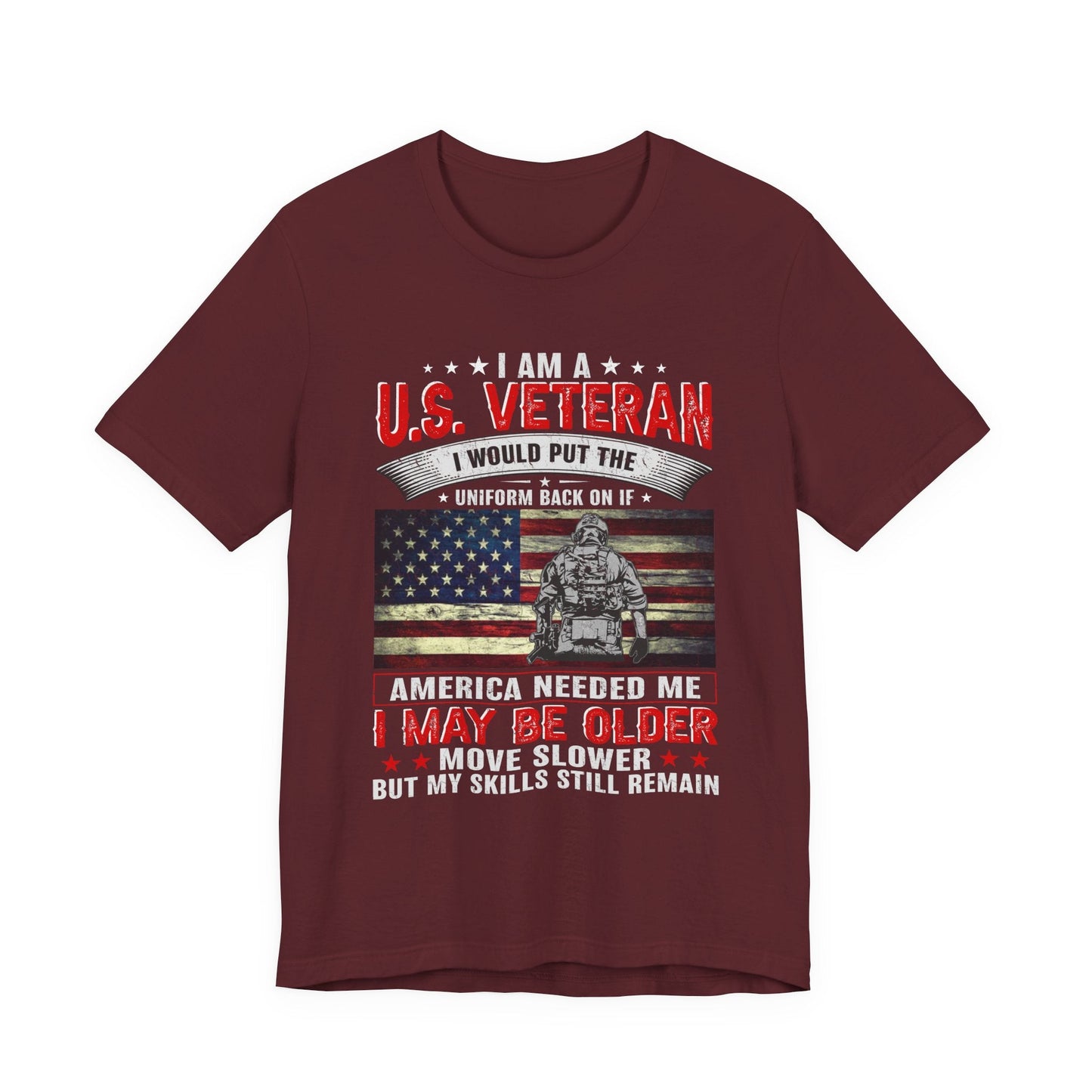 Army Veteran Patriotic Graphic Design Unisex Cotton T-Shirt v25