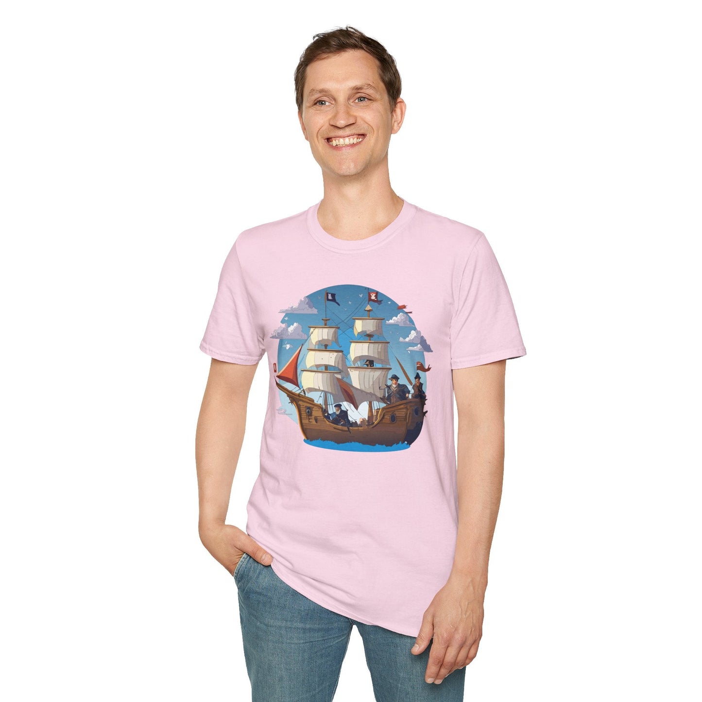 Ship T Shirts Frigate Vessel Tee Unisex Gildan Softstyle 64000 100 Percent Cotton