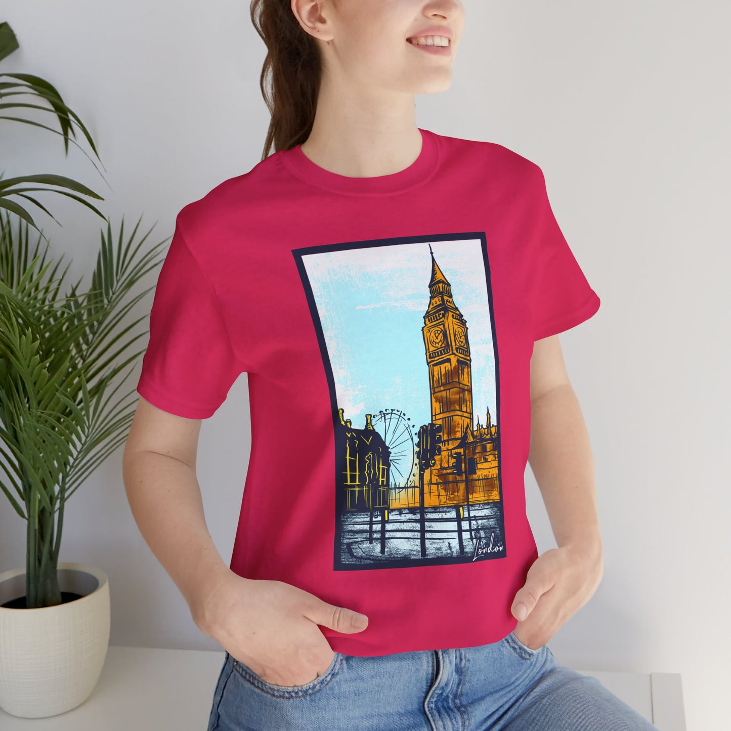 Retro Poster London Graphic Design Tee, London Shirt, Vintage Tees, Art Design T-Shirt, Graphic Tee, Retro Art Shirts