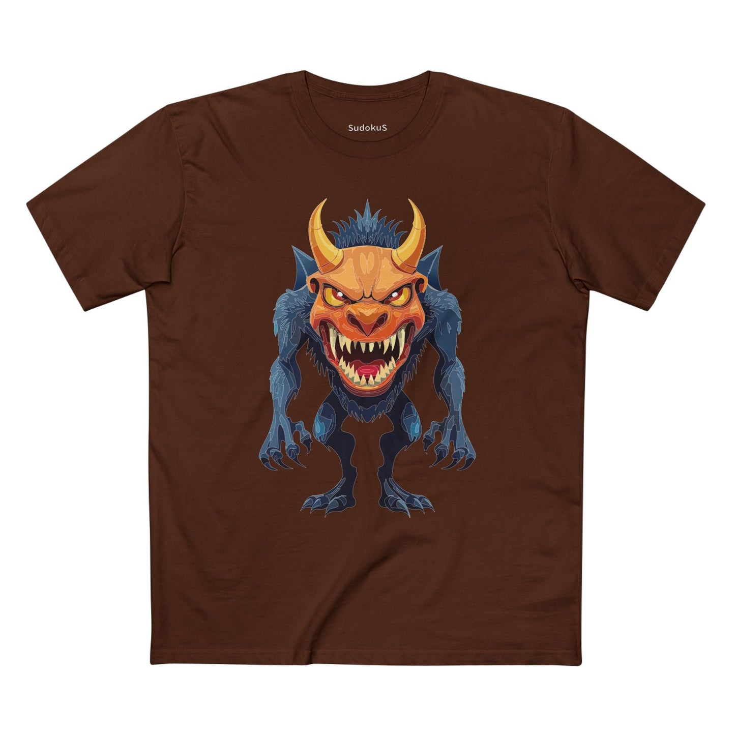 Cartoon Monsters Graphic Unisex 100 Cotton Staple Tee 5