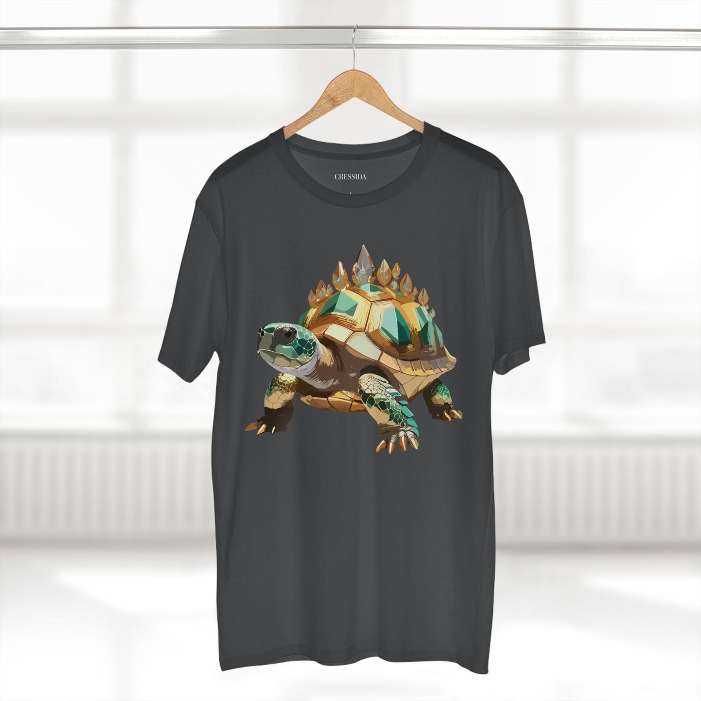Turtle Graphic Unisex 100 Cotton Tee With Unique Animal Golden Medallion Art Design 34