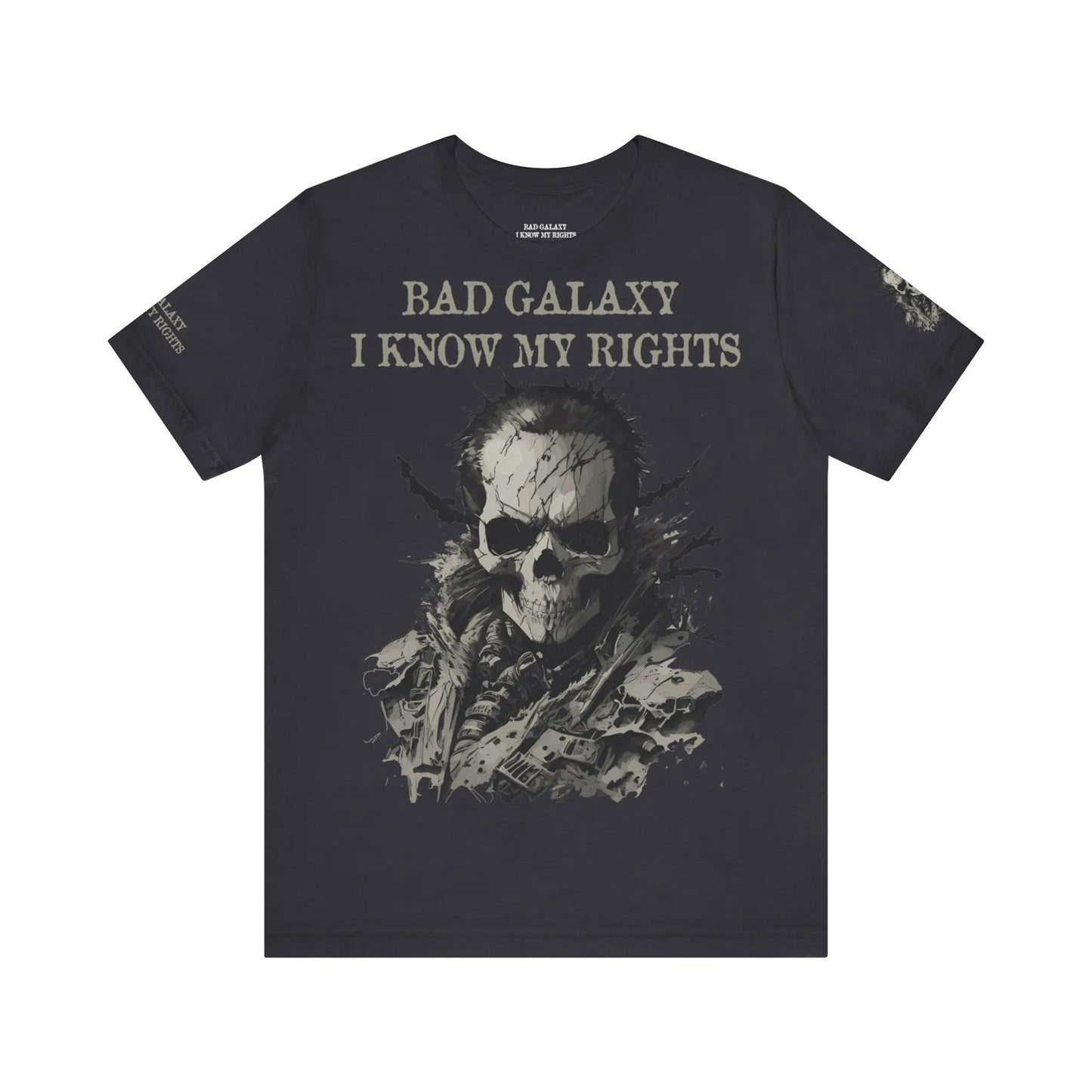 Bad Galaxy Skull T Shirt Made In USA 100 Percent Cotton Eco Friendly Inks Durable Stitching