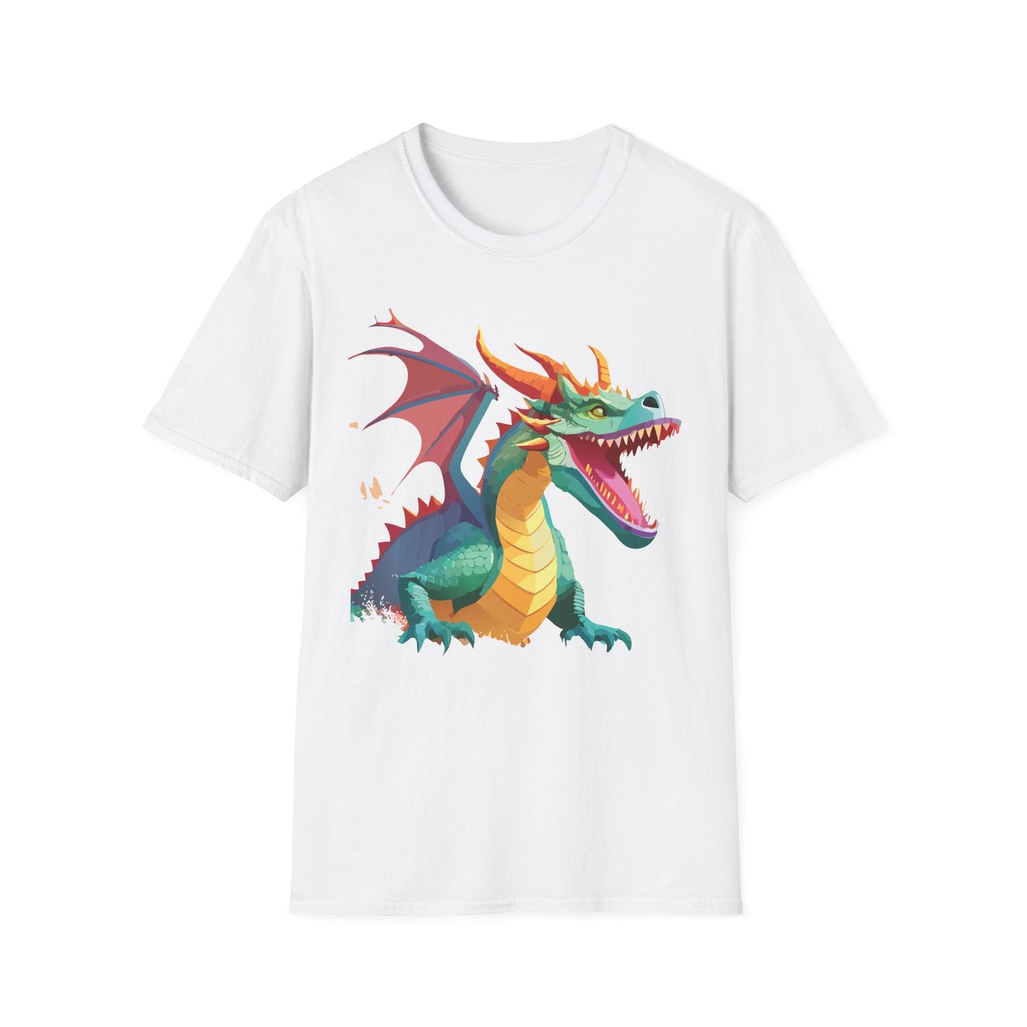Dragon Graphic Unisex Cotton Softstyle Art Design Tee With Animals 14