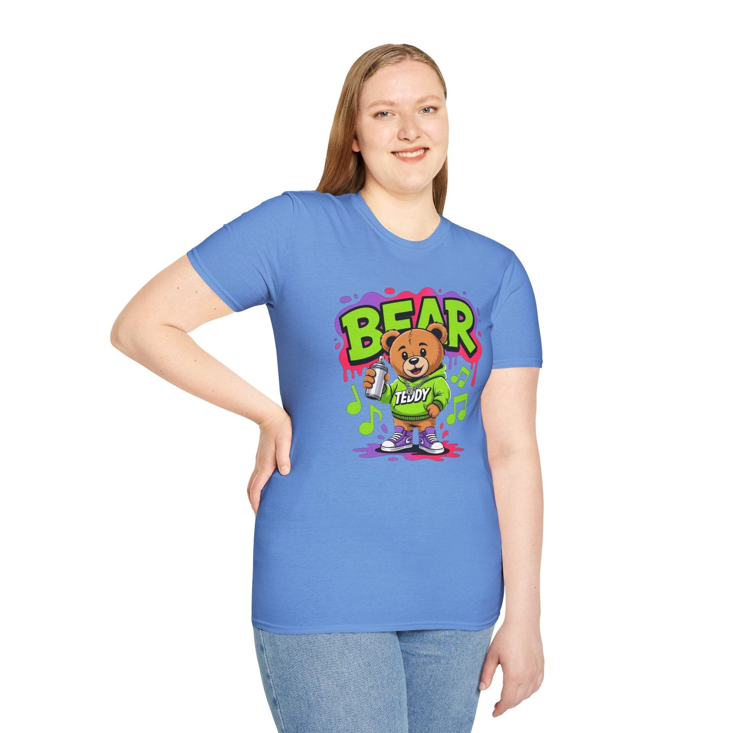 Funny Animal Cartoon T Shirt Unisex Softstyle Graphic Tee Gildan 64000 Animation Tee