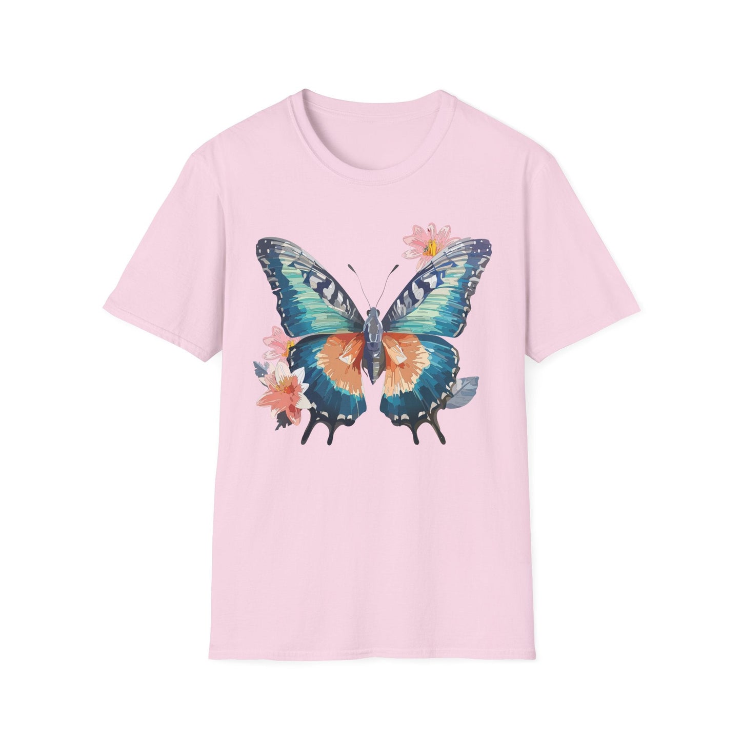 Butterfly T Shirt Unisex Cotton Tee Monarch Butterfly Design Softstyle 64000 Gildan Brand Quality