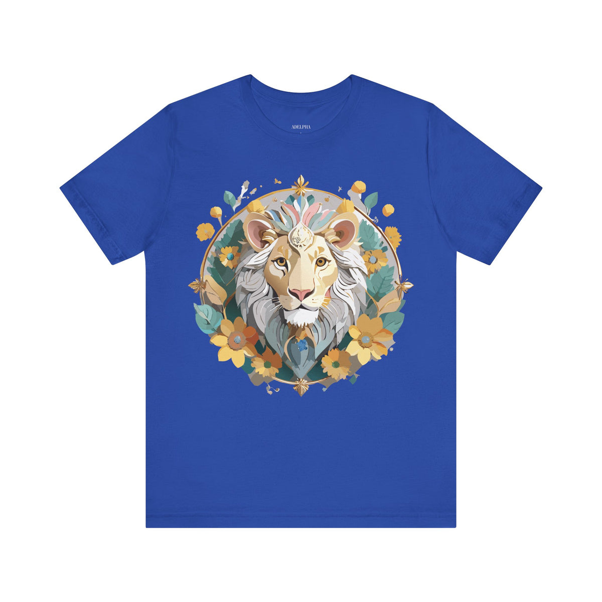 Medallion Graphic Unisex Cotton Bella+Canvas Tee with Floral Art Design m72