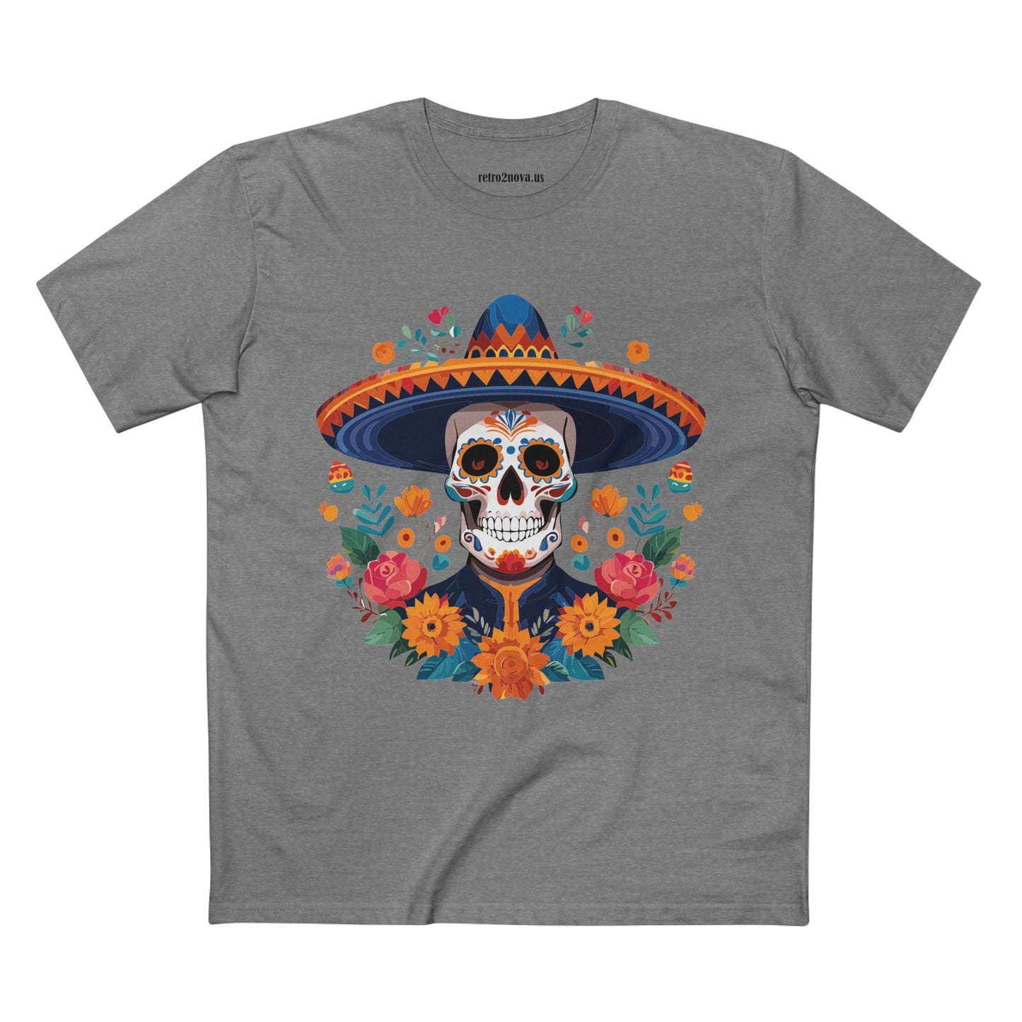 Skull And Skeleton Shirt Unisex Premium Cotton Tee With Original Art Design Retro2Nova
