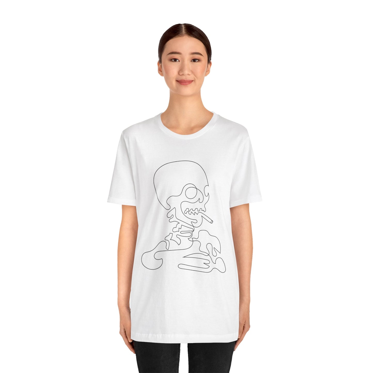 Unisex Cotton Tee Shirt with Skull