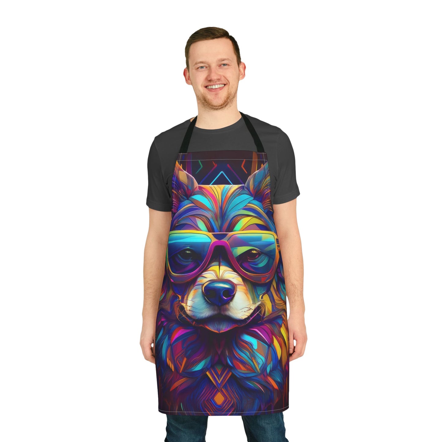 Dog 100% Polyester Stain-resistant 31.5 x 25.6 | Art Print Canvas Apron 4