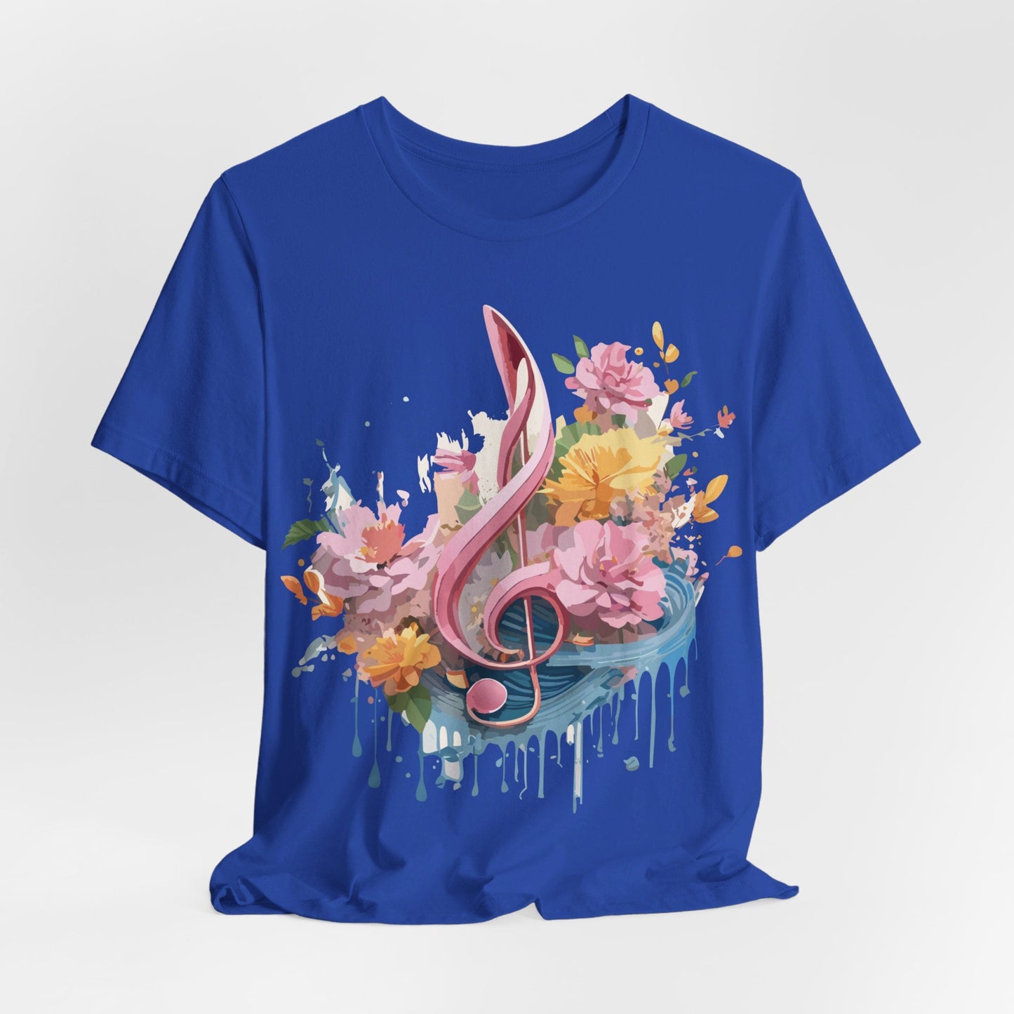 Music Graphic Unisex 100 Cotton Vintage Art with Musical Elements Tee 139