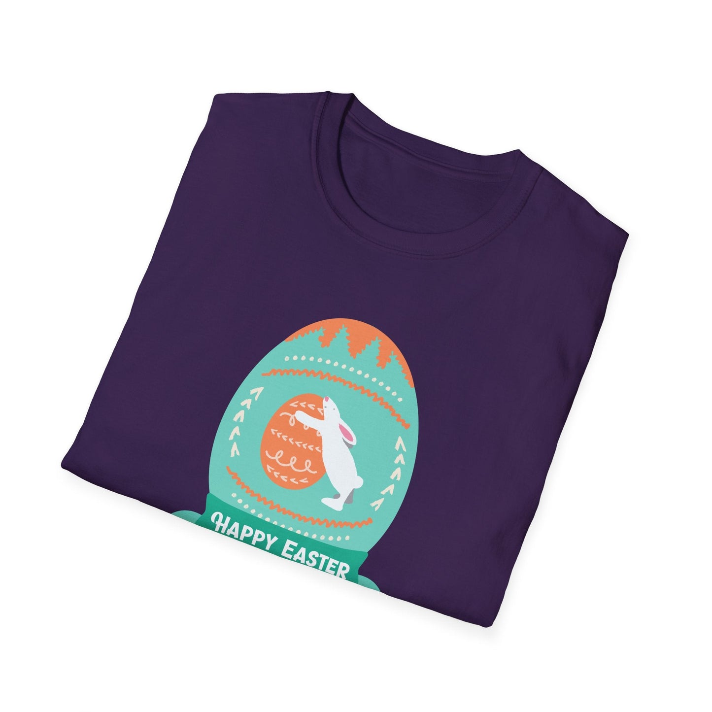 Easter Egg T Shirt Unisex Softstyle Tee With Easter Signature Design 100 Percent Ring Spun Cotton