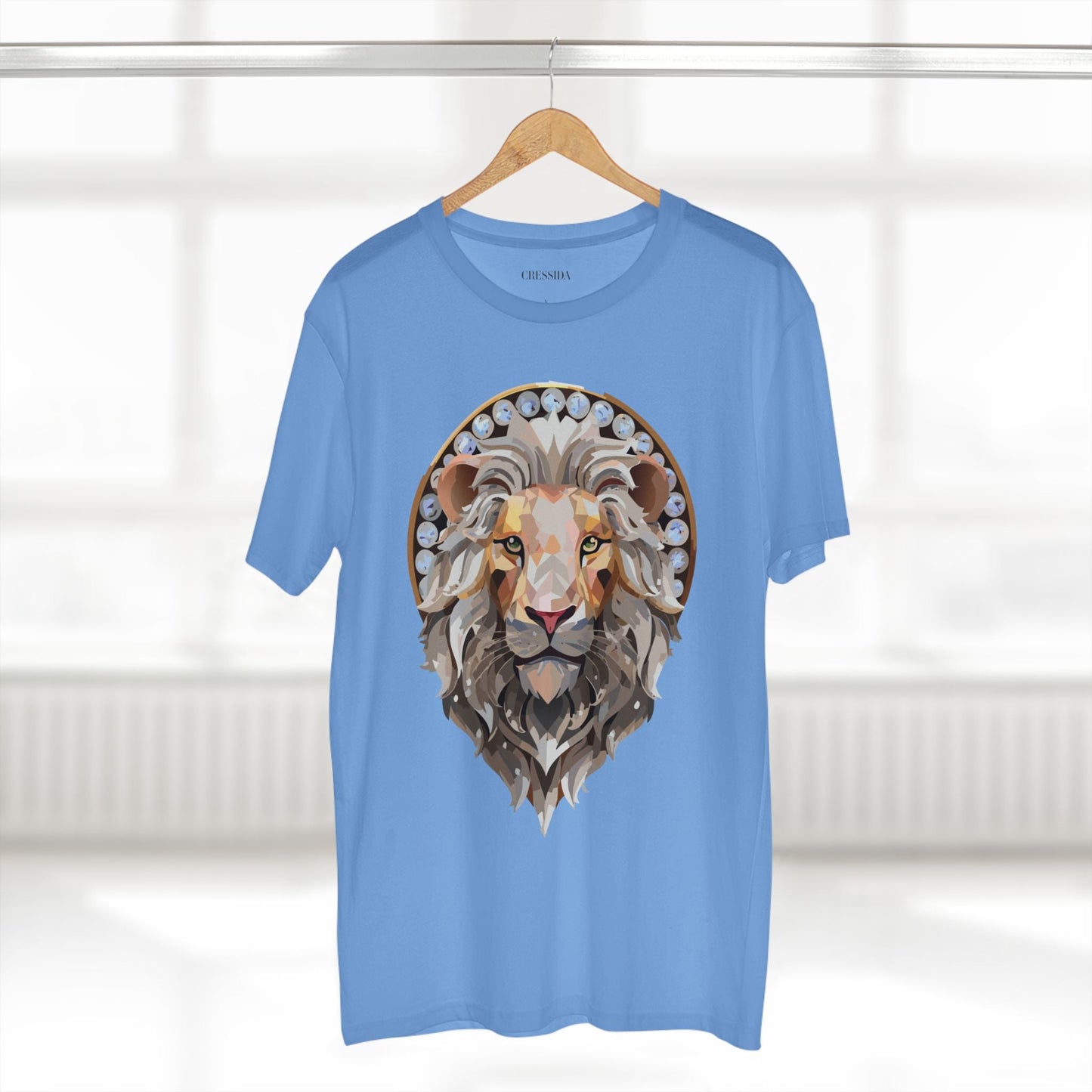 Lion Graphic Unisex 100 Cotton Tee With Unique Animal Golden Medallion Art Design 8