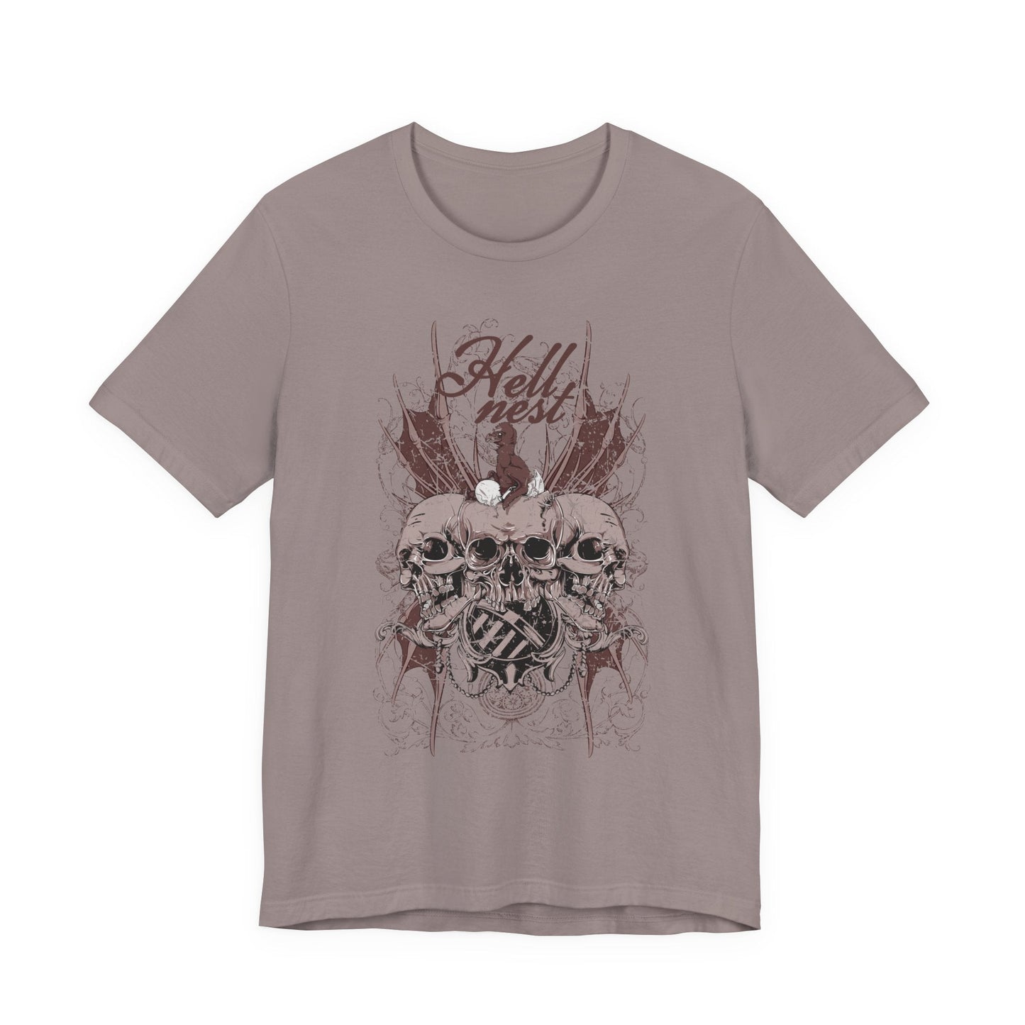 Skull Cluster graphic tee Gothic skulls grunge floral design