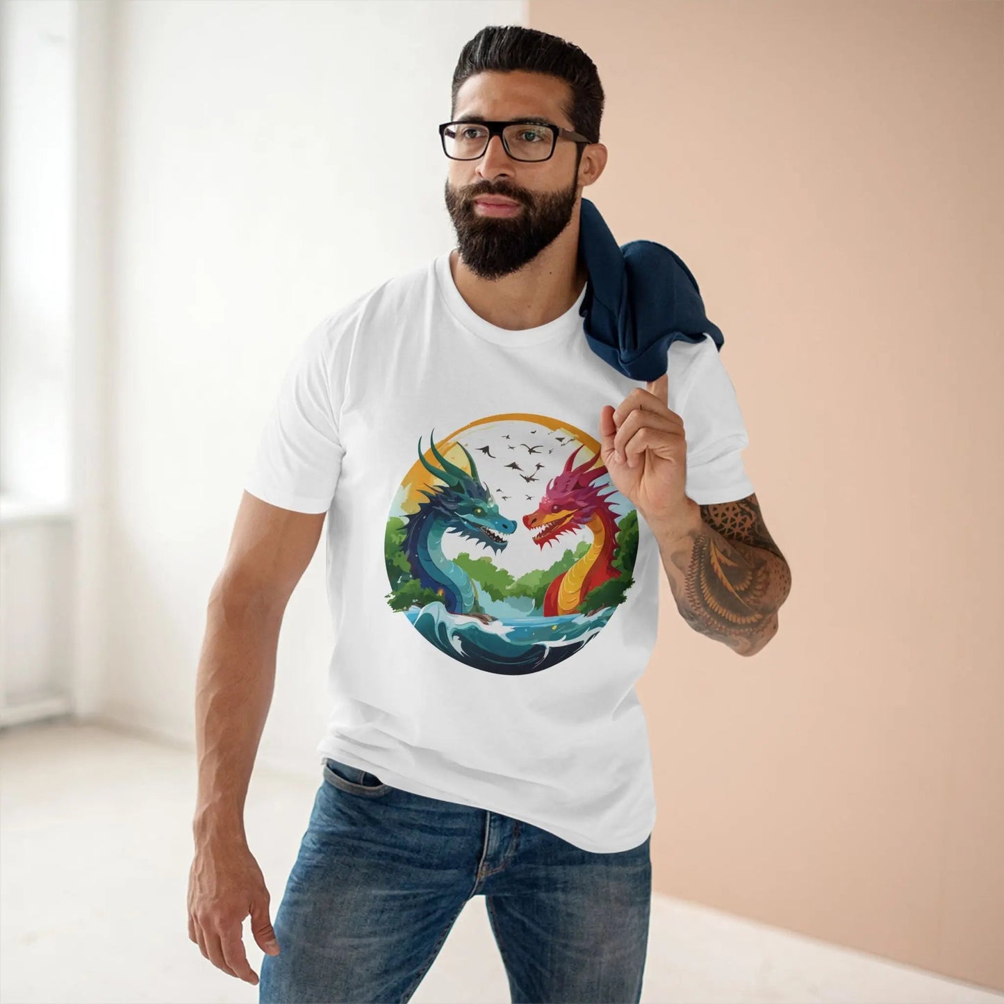 Dragon Graphic Unisex 100 Cotton Staple Tee 18