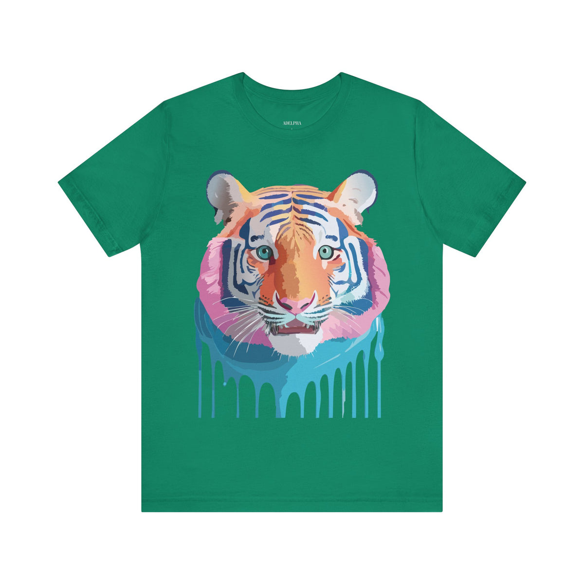Tiger Graphic Unisex Cotton Bella+Canvas Tee with Art Animal Design e61