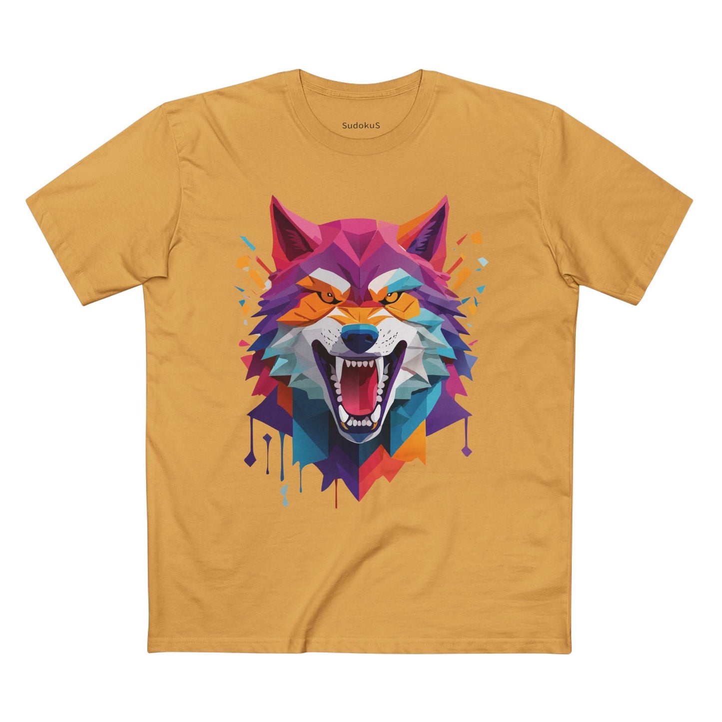Wolf Graphic Unisex 100 Cotton Staple Tee with Animal Design Artwork 17
