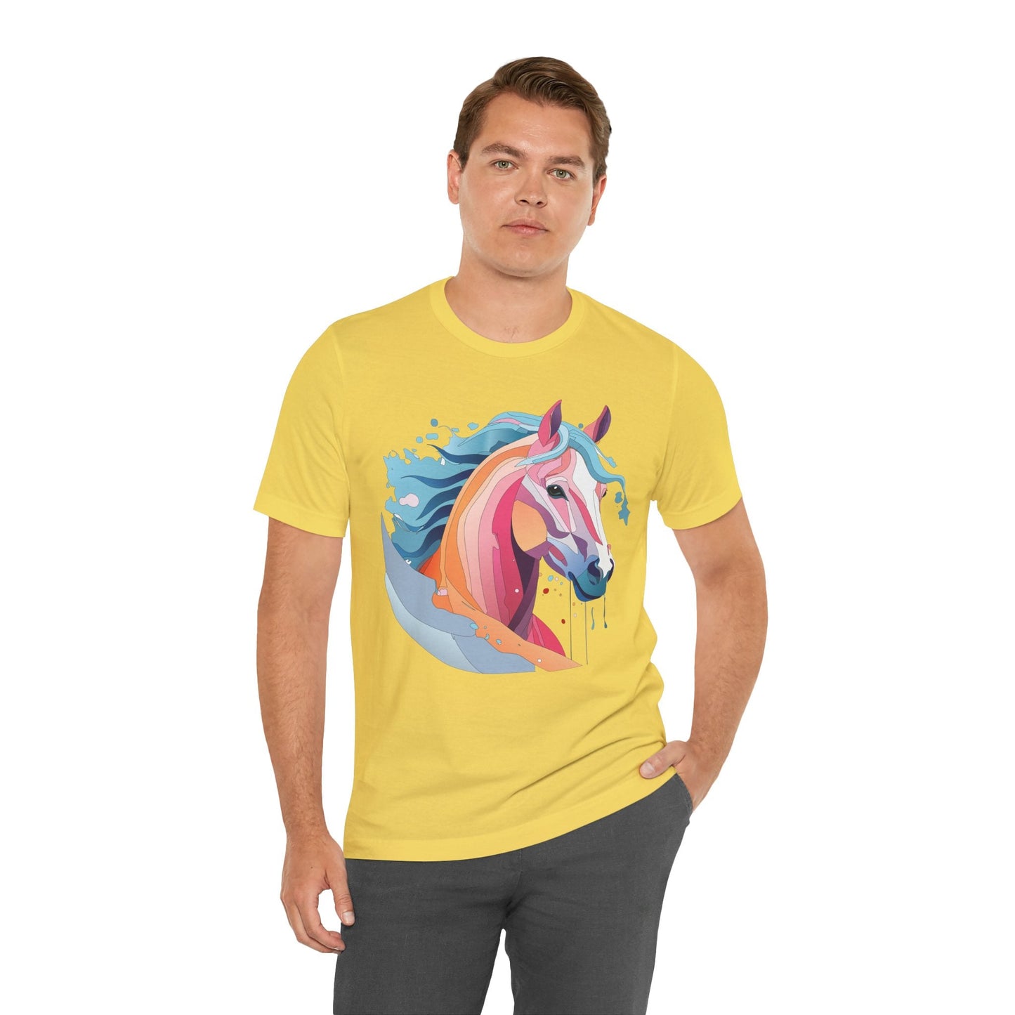 Unisex Animal Tee Shirt With Art Design Wild Animals Short Sleeve Premium Comfort Fit