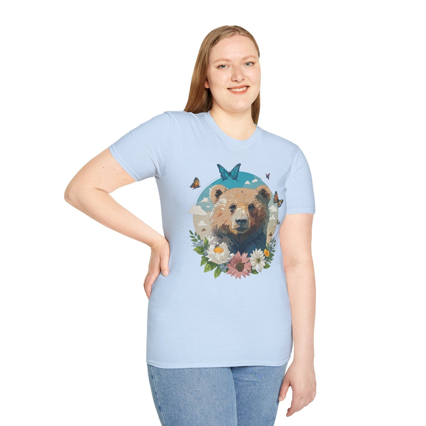 Bear Shirt Teddy Bear Tee Unisex Gildan Softstyle 100 Percent Ring Spun Cotton Tee