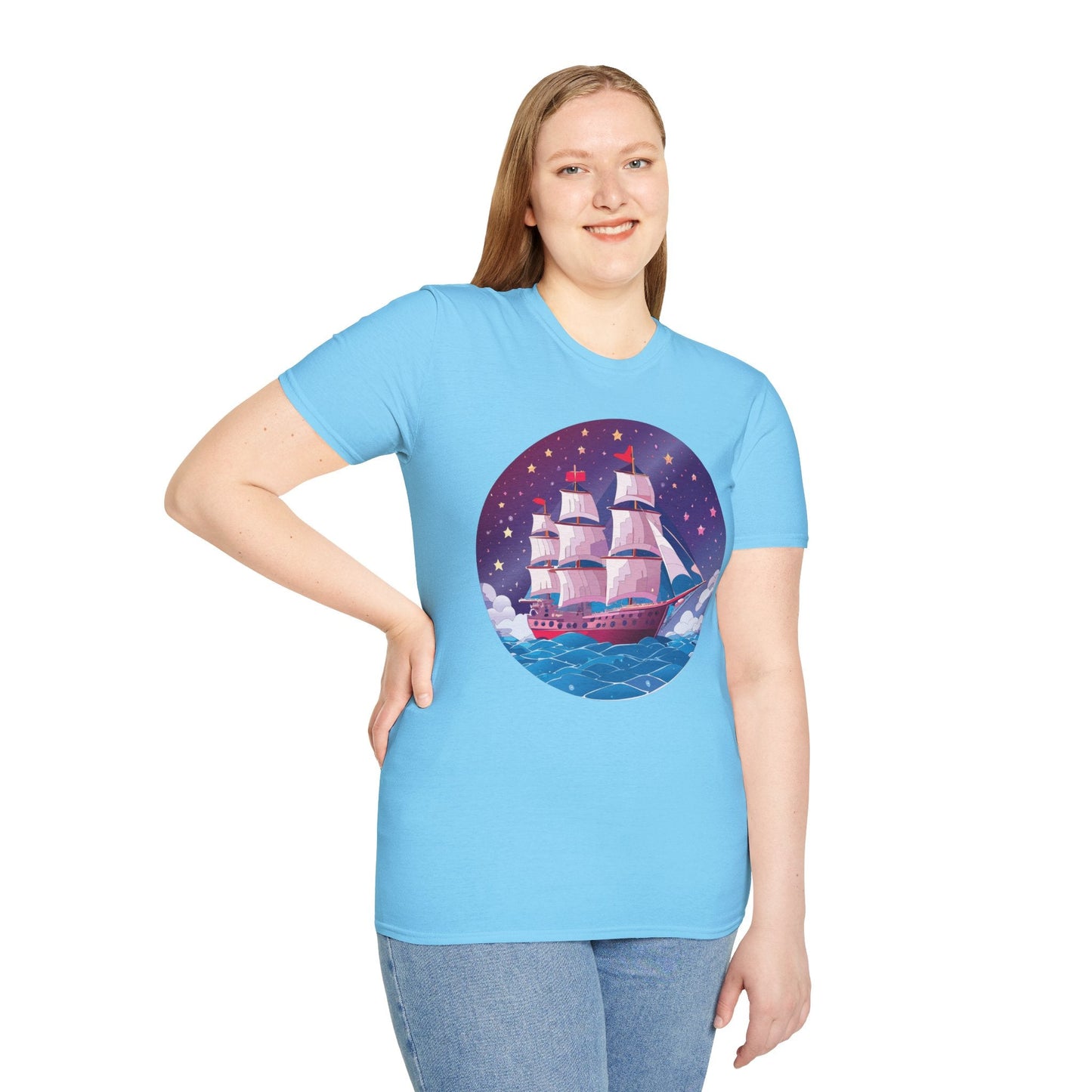 Ship T Shirts Frigate Vessel Tee Unisex Softstyle 64000 Gildan Ring Spun Cotton T Shirt