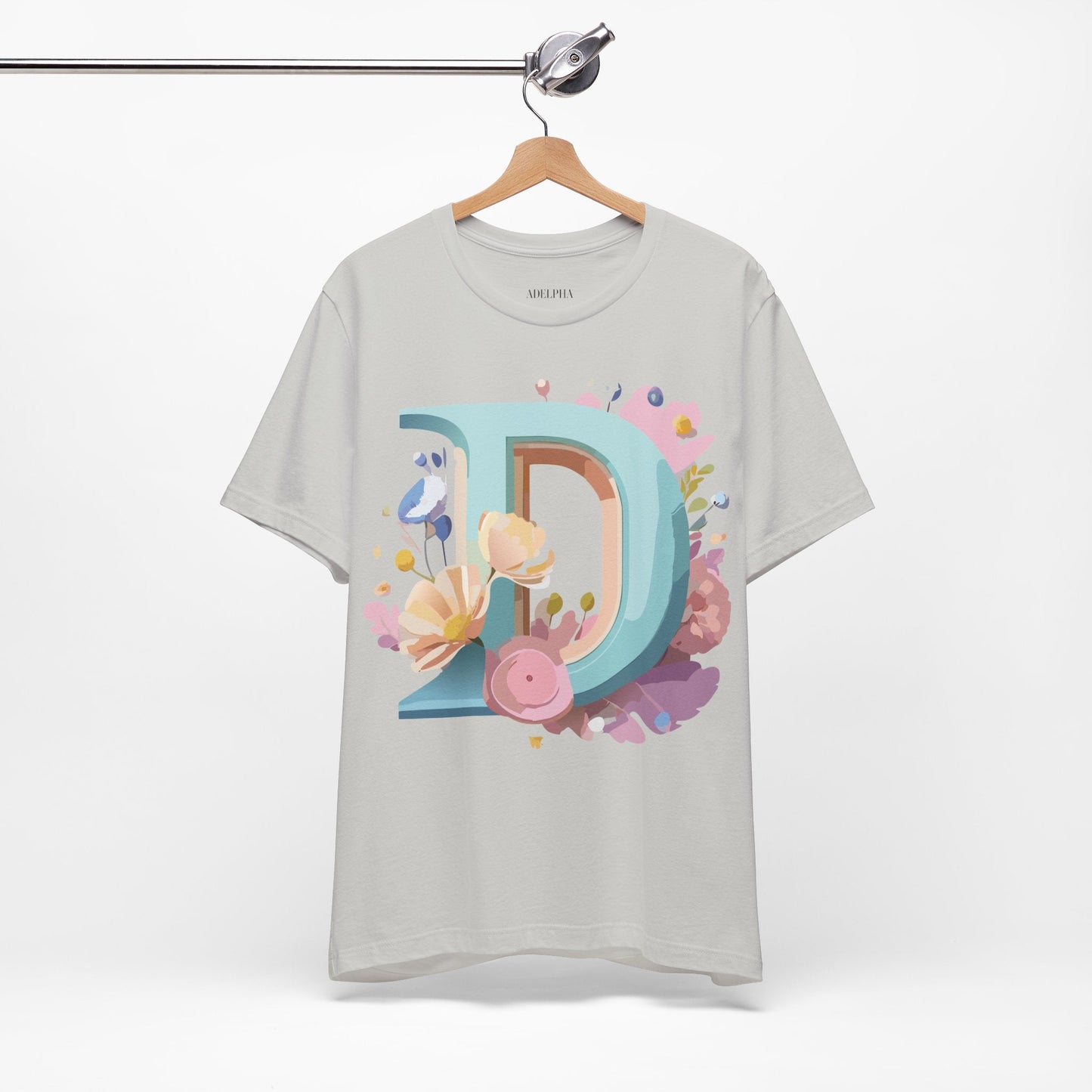 Letter D Shirt Graphic Tee Unisex Vintage Inspired Art Design Adelpha Premium Collection
