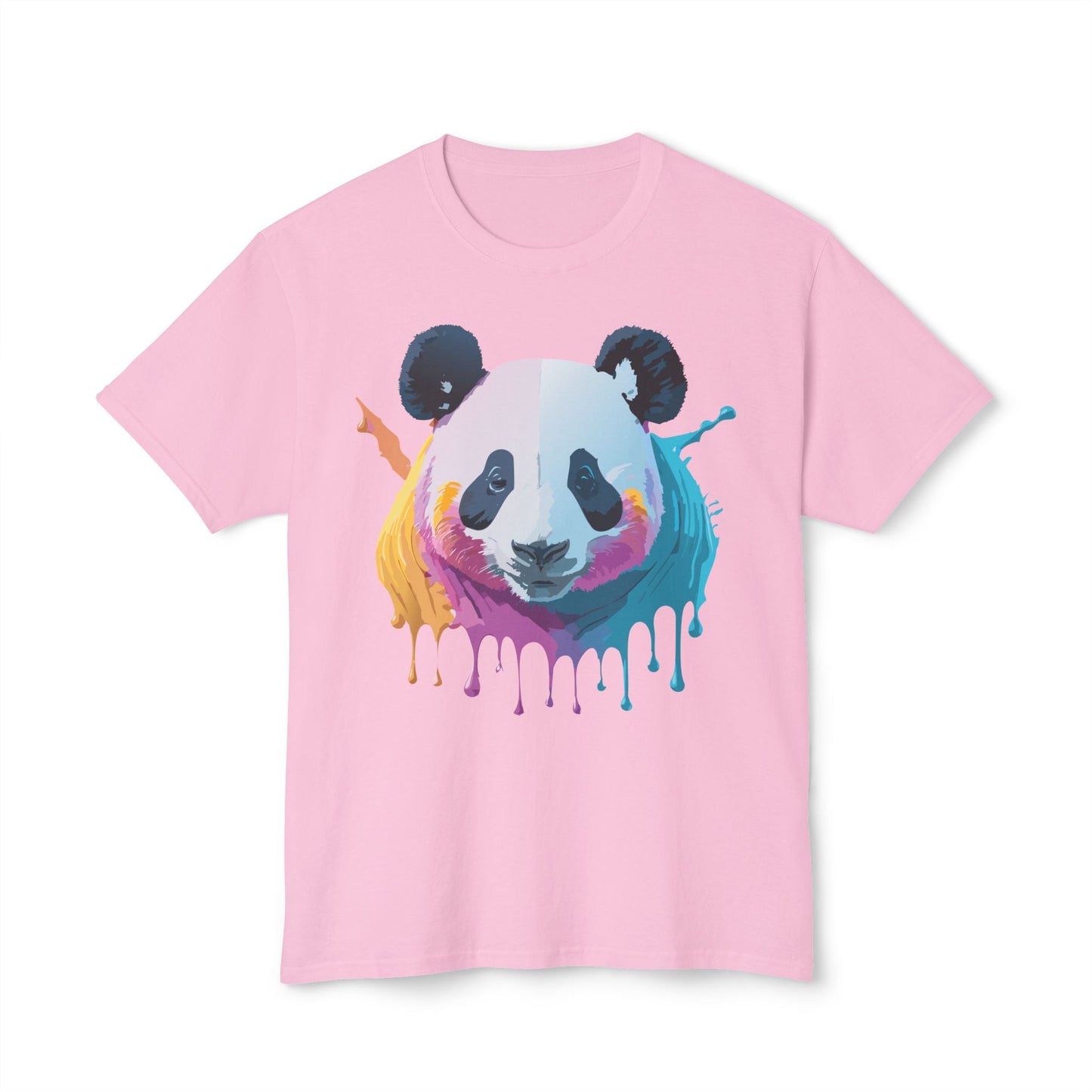 Unisex Panda Art Tee With Floral Print Premium Vintage Style HD Cotton Shirt Comfortable