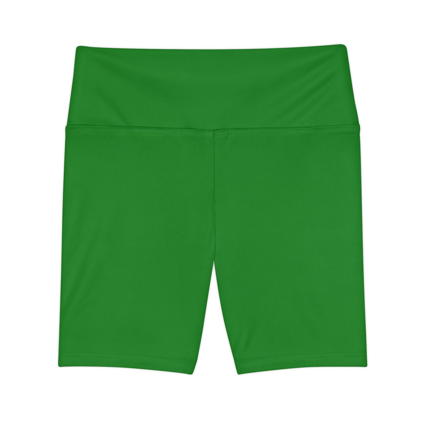 Forest Green Women's Green Workout Shorts — High-Waist Active Bike Shorts