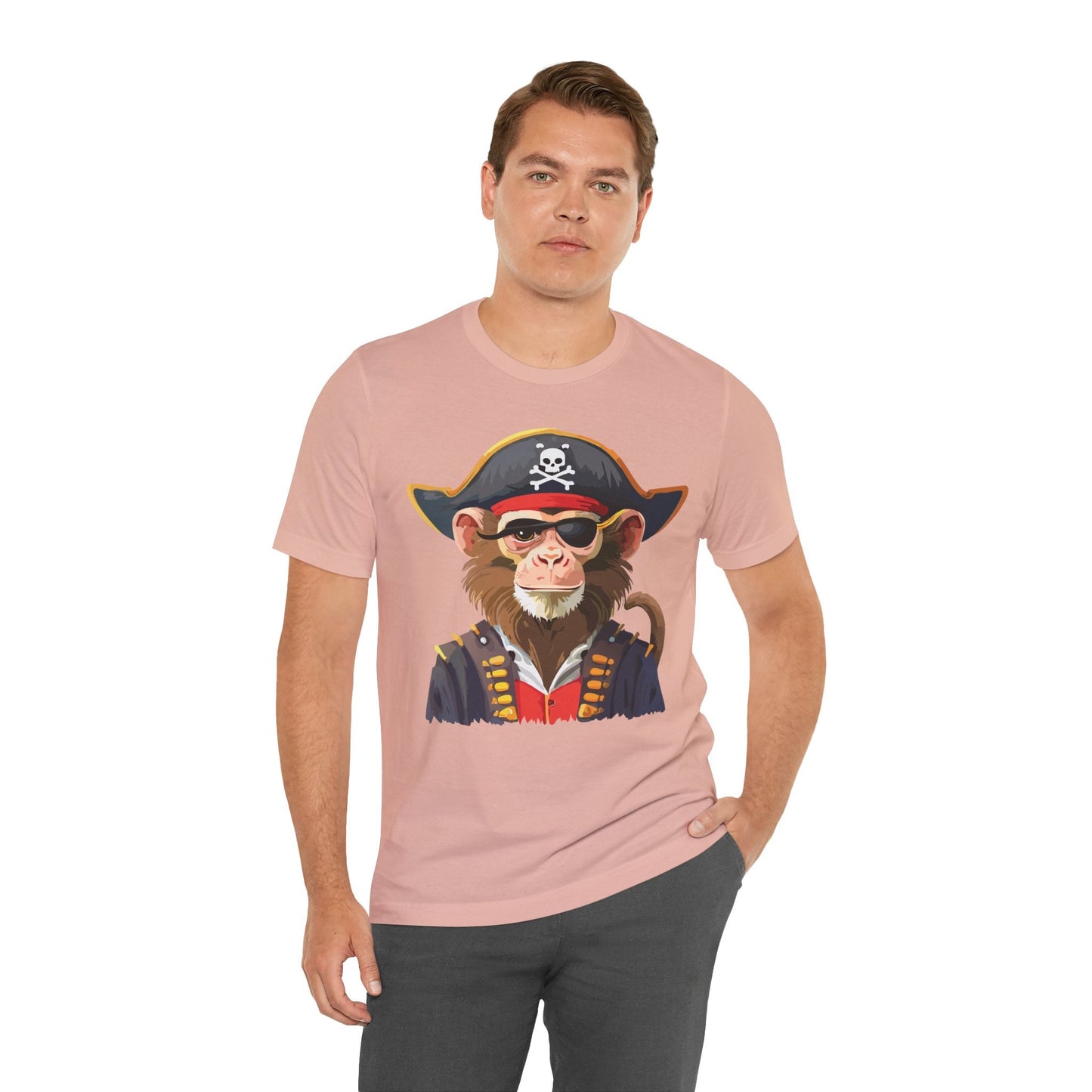 Unisex Animal Design Tee Shirt With Wild Animals Art Print Gildan Softstyle 64000