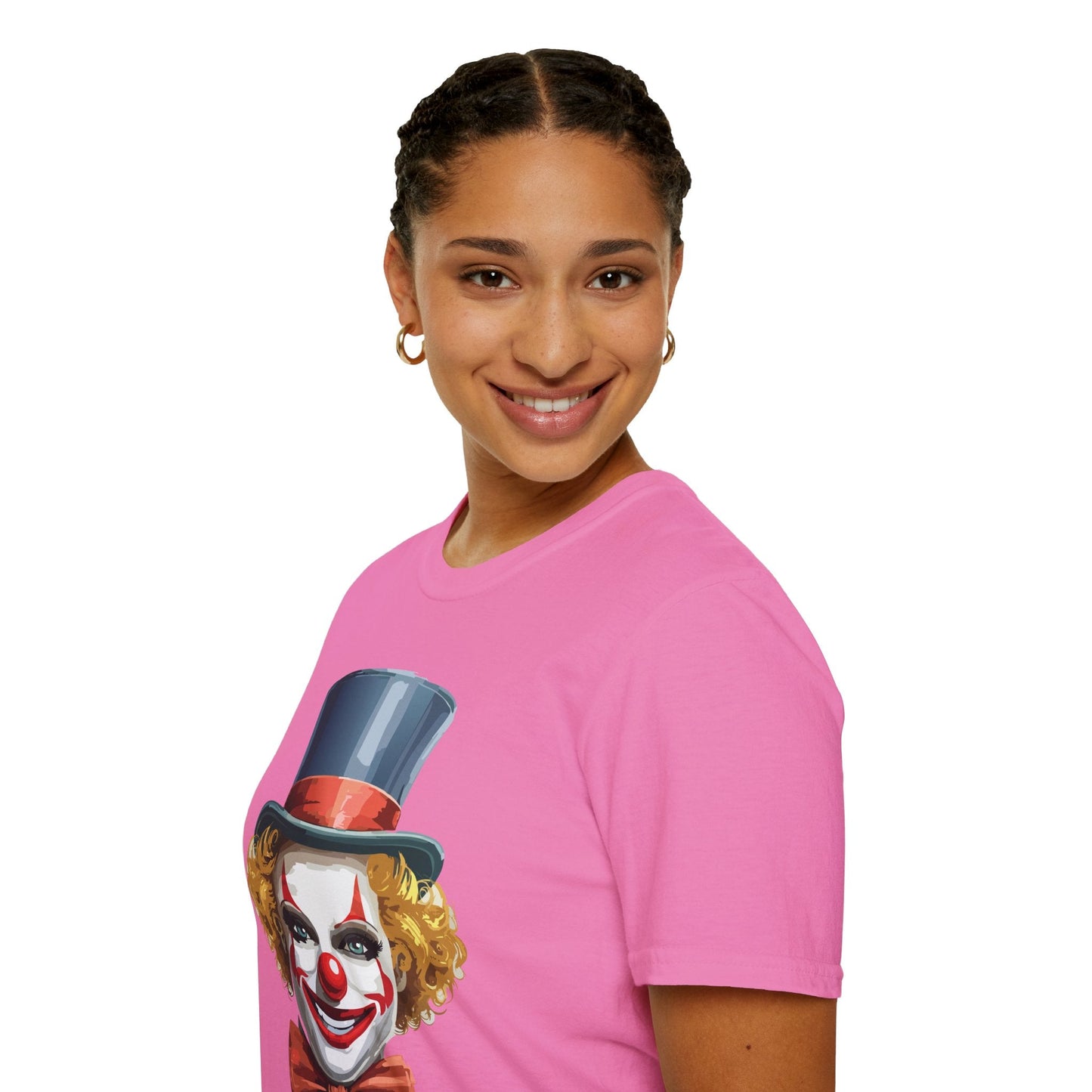 Clown Shirt T Shirt With Clown Funny Man Circus Shirt Scary Man Tee Unisex Gildan Softstyle 64000