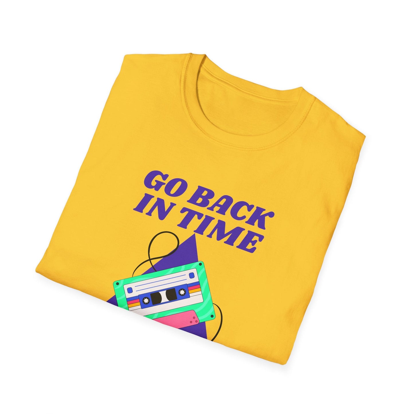 Retro Go Back In Time Cassette T-Shirt Unisex Cotton